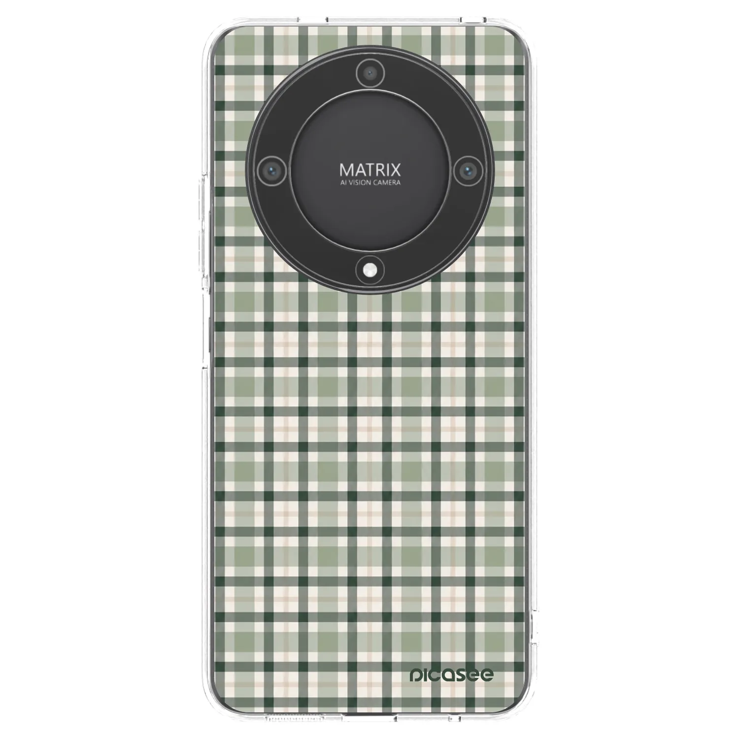 Picasee silikónový prehľadný obal pre Honor Magic5 Lite 5G - Sage Tartan