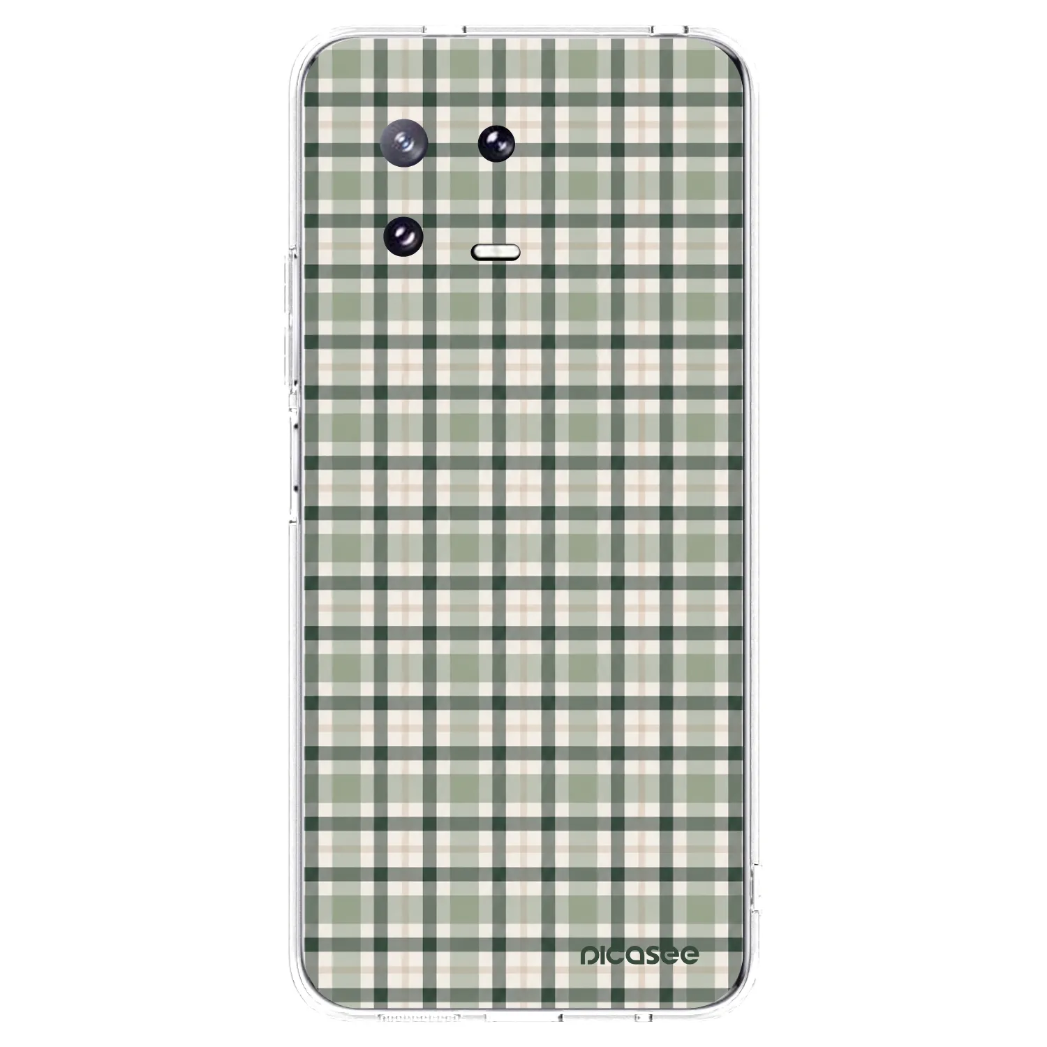 Picasee silikónový prehľadný obal pre Xiaomi 13 Pro - Sage Tartan