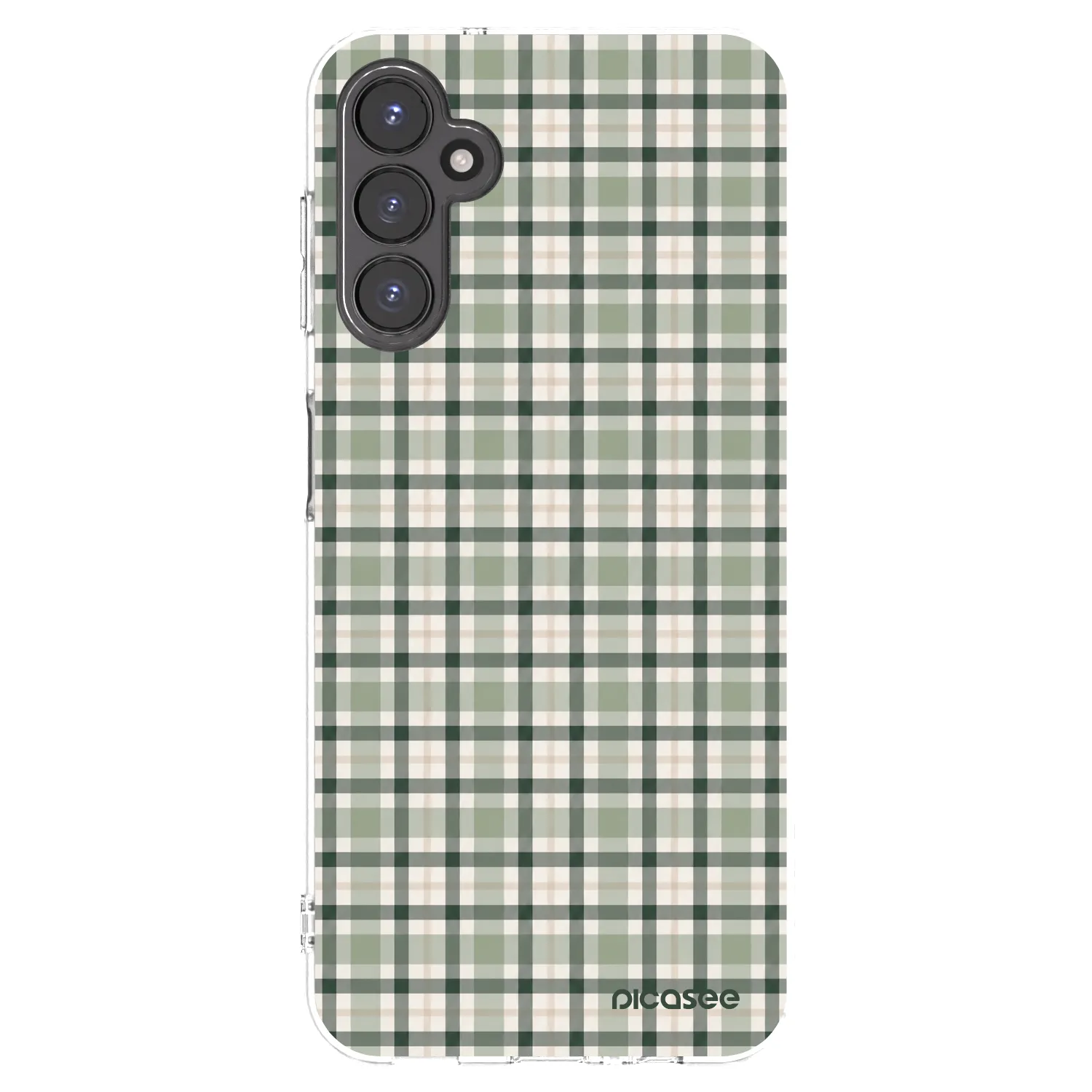 Picasee silikónový prehľadný obal pre Samsung Galaxy A14 5G A146P - Sage Tartan