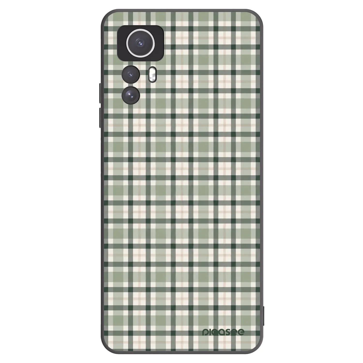 Picasee silikónový čierny obal pre Xiaomi Redmi Note 12S - Sage Tartan