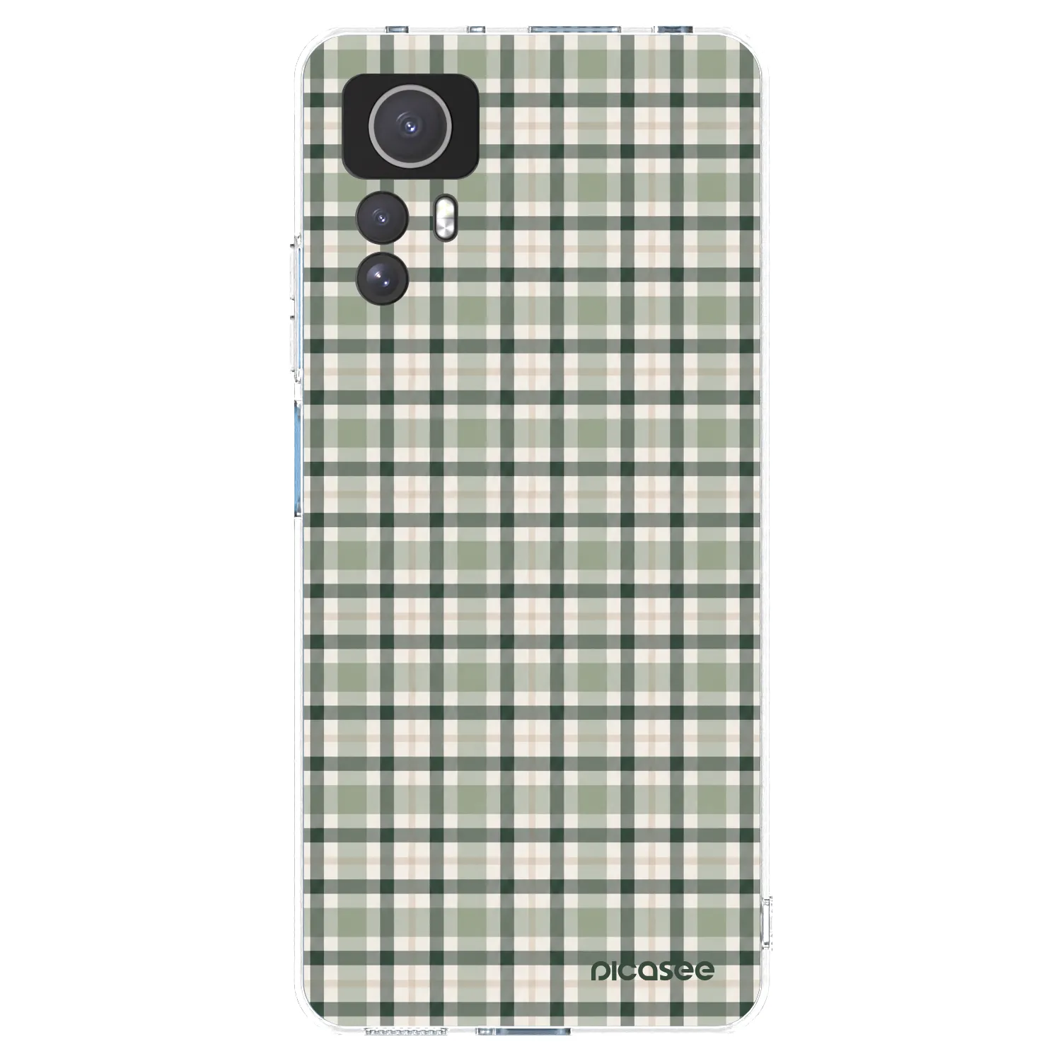 Picasee silikónový prehľadný obal pre Xiaomi Redmi Note 12S - Sage Tartan