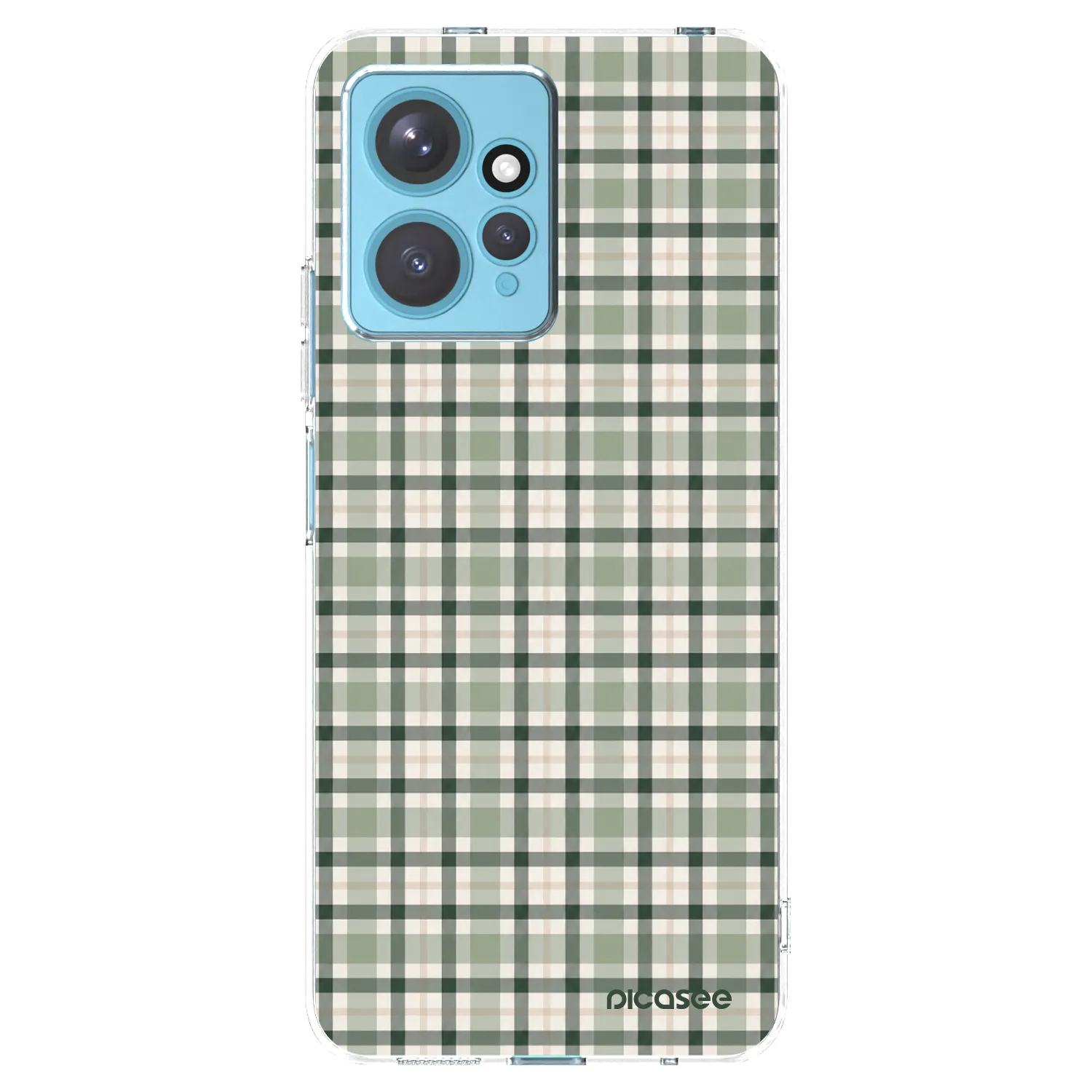 Picasee silikónový prehľadný obal pre Xiaomi Redmi Note 12 4G - Sage Tartan
