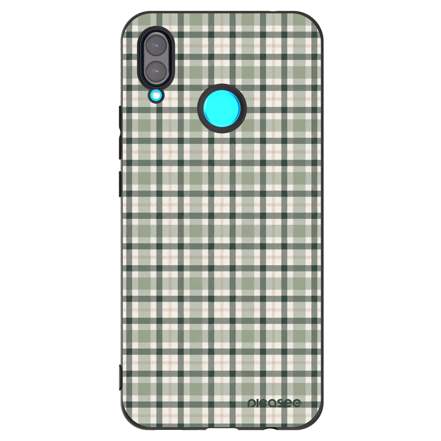 Picasee silikónový čierny obal pre Huawei Nova 3 - Sage Tartan