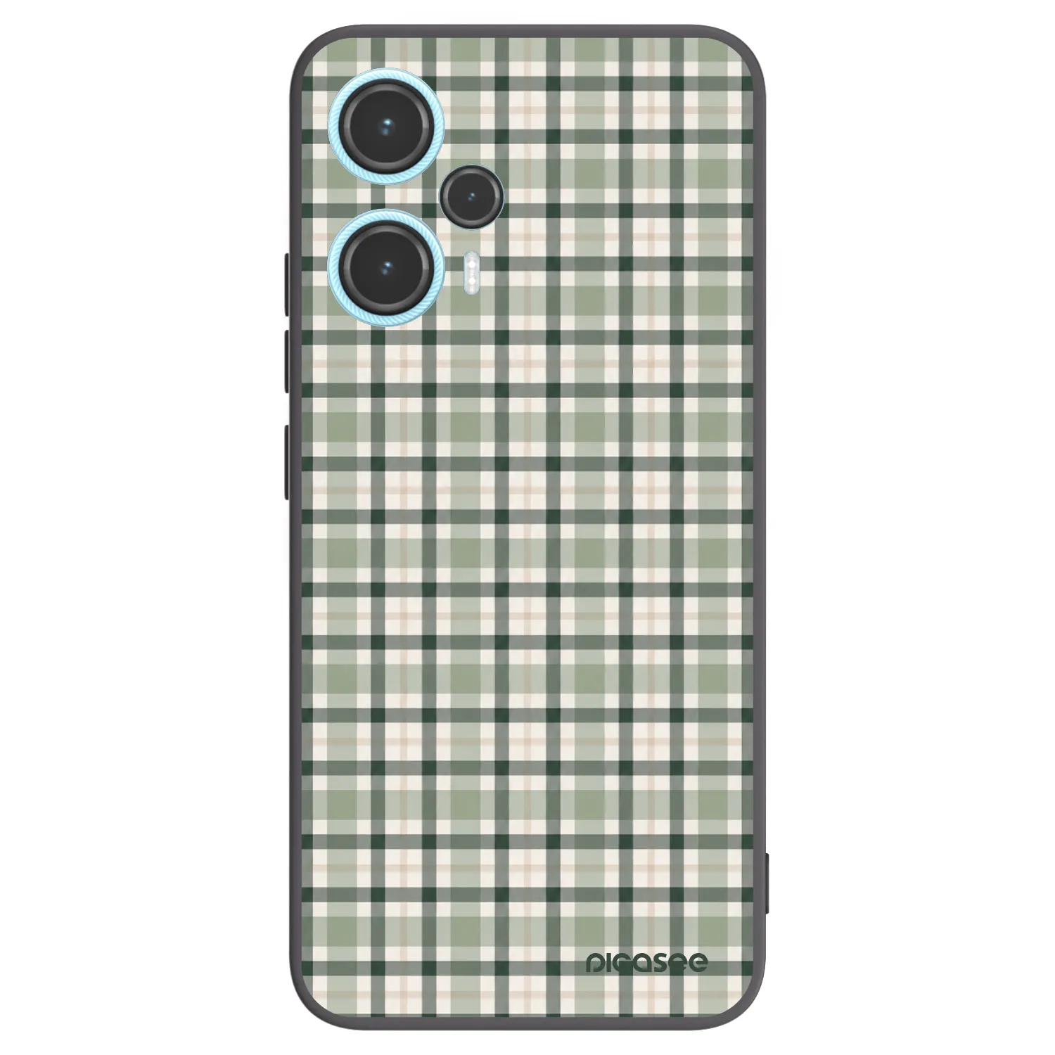 Picasee silikónový čierny obal pre Xiaomi Poco F5 - Sage Tartan