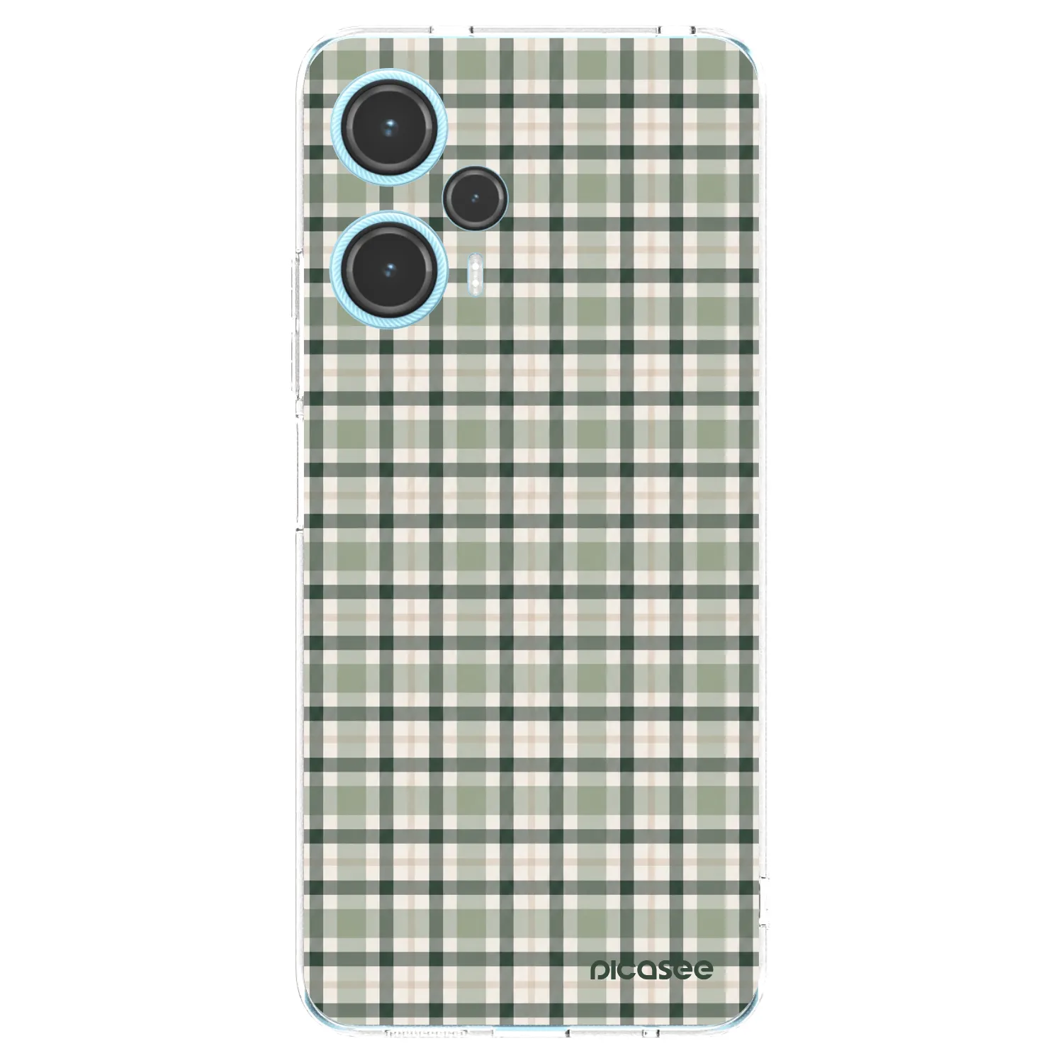 Picasee silikónový prehľadný obal pre Xiaomi Poco F5 - Sage Tartan