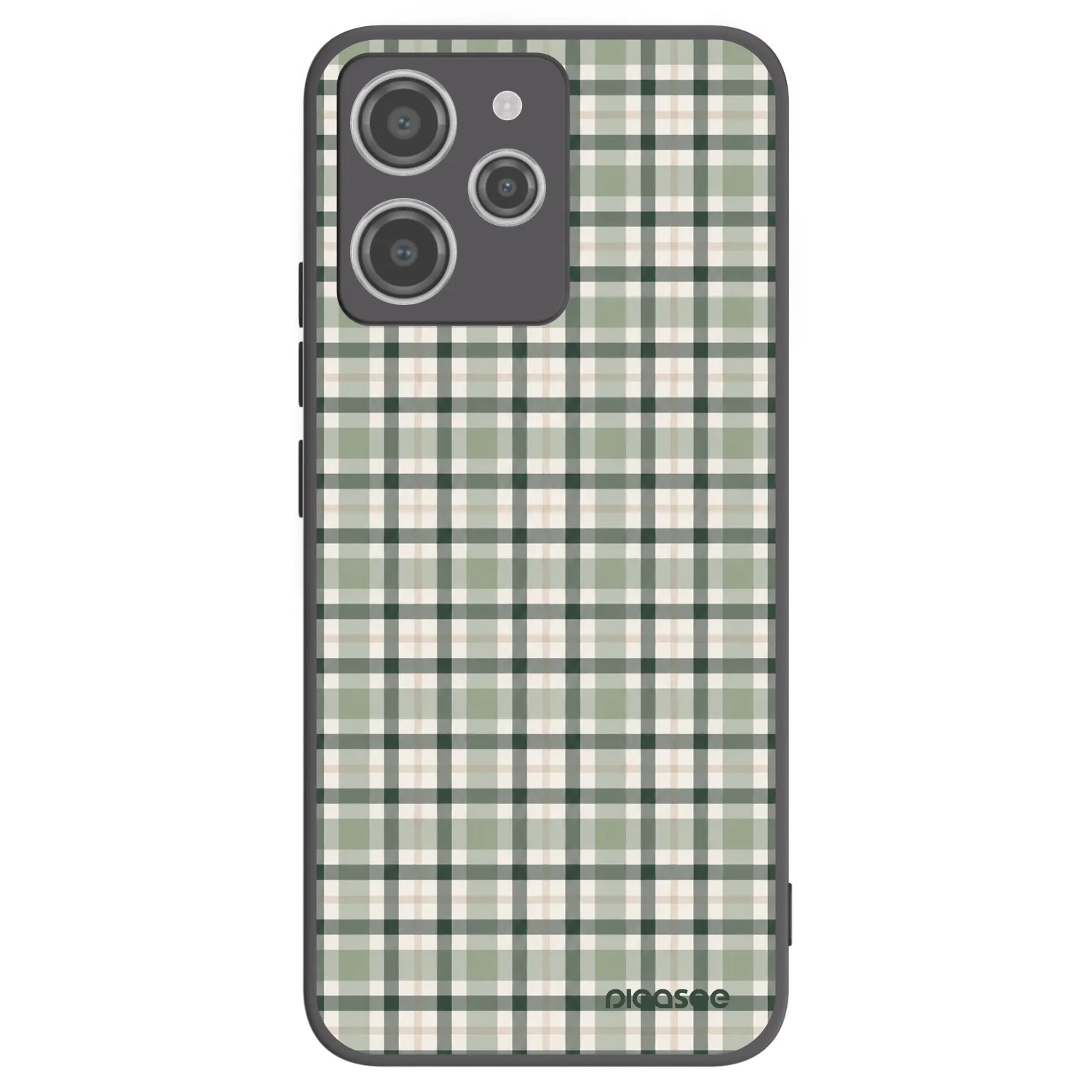 Picasee silikónový čierny obal pre Xiaomi Redmi 12 4G - Sage Tartan