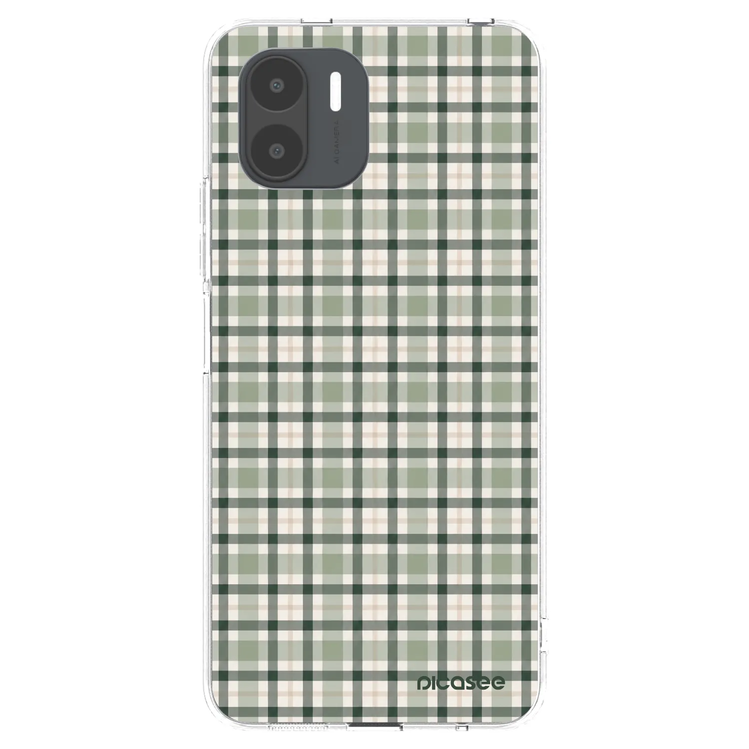 Picasee silikónový prehľadný obal pre Xiaomi Redmi A2 - Sage Tartan