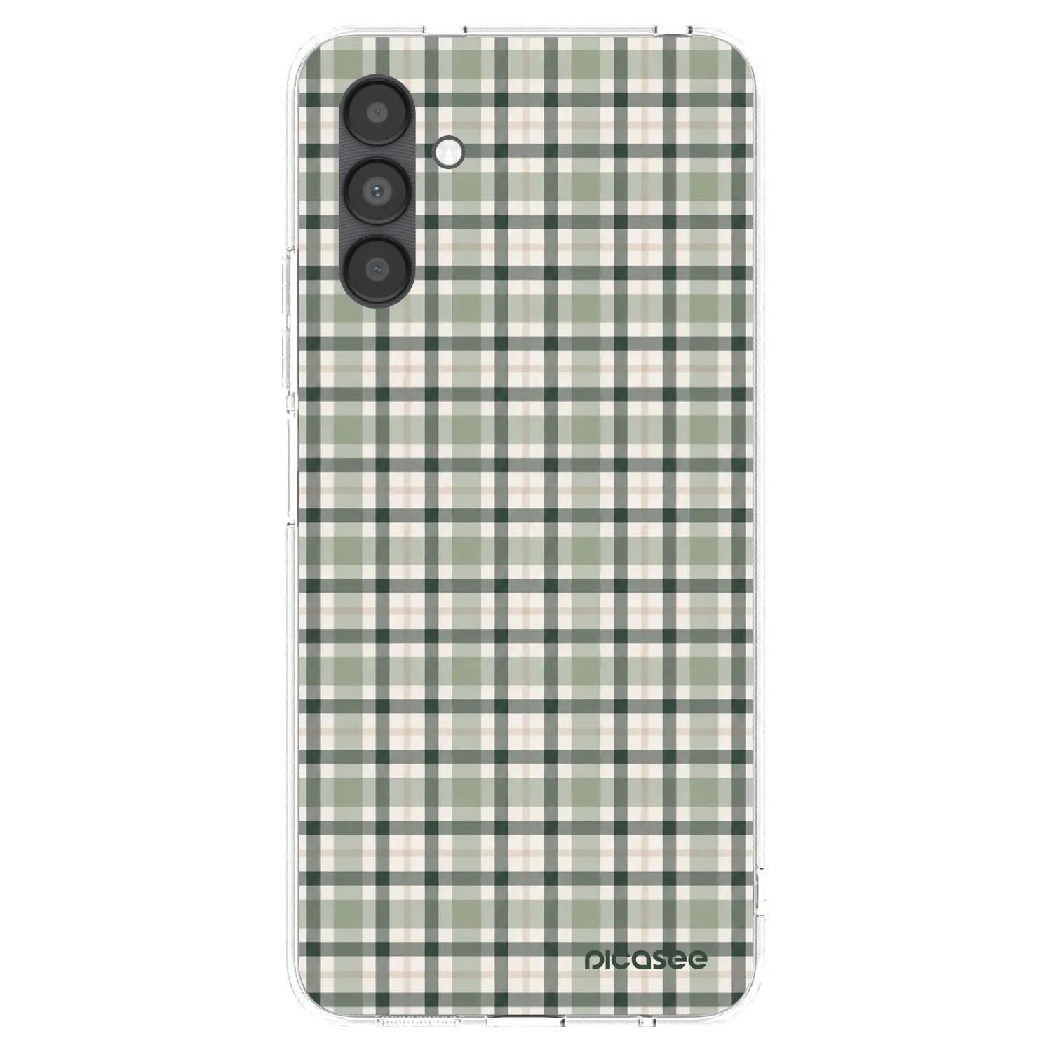 Picasee silikónový prehľadný obal pre Samsung Galaxy A04s A047F - Sage Tartan