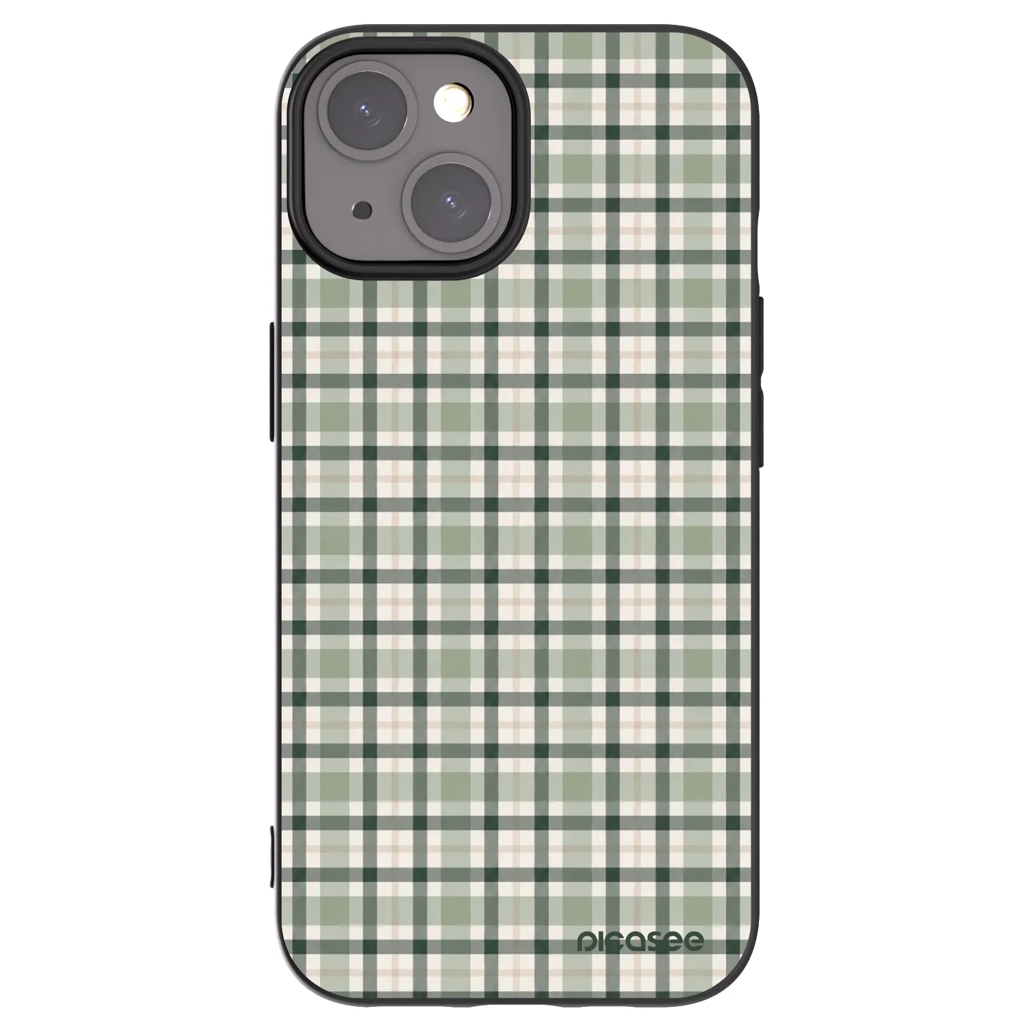 Picasee silikónový čierny obal pre Apple iPhone 15 - Sage Tartan
