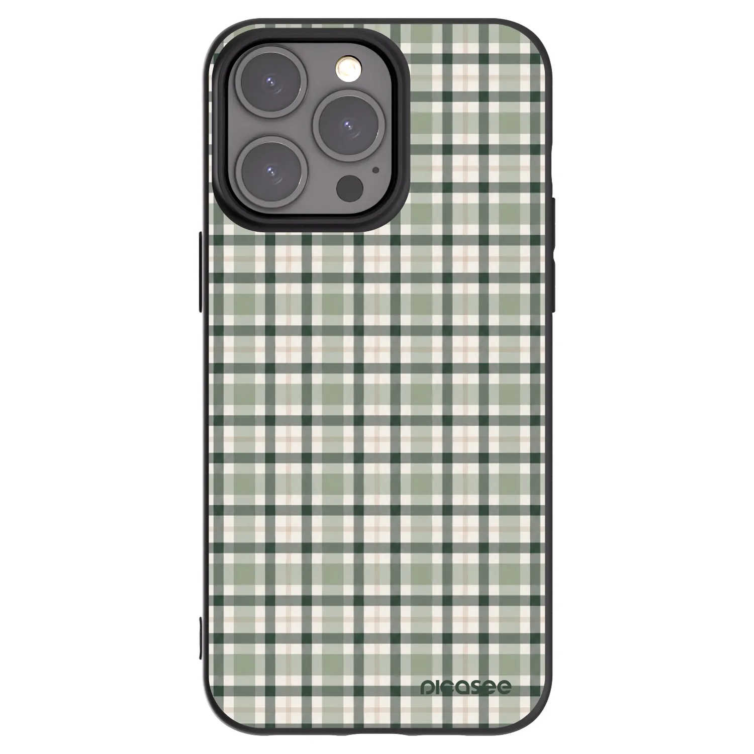 Picasee silikónový čierny obal pre Apple iPhone 15 Pro Max - Sage Tartan