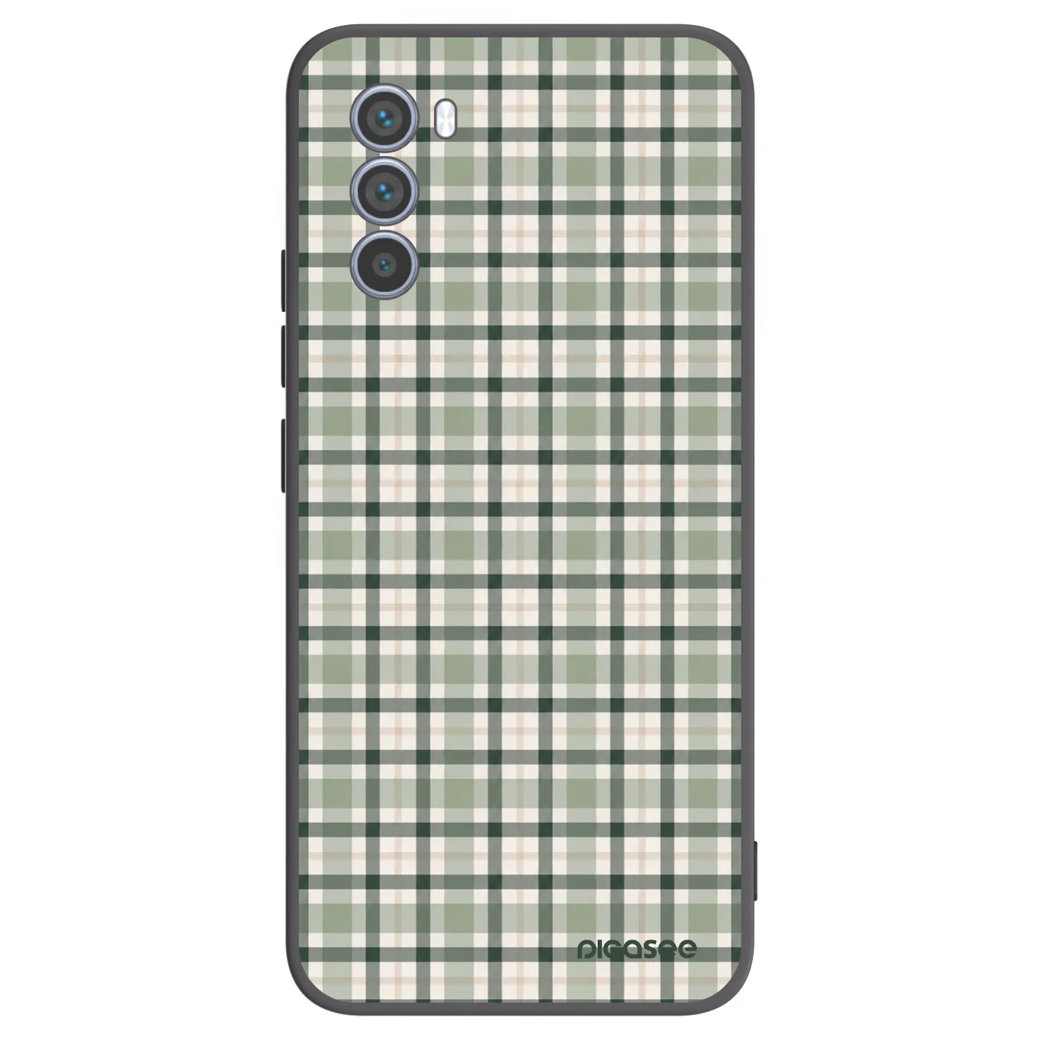 Picasee silikónový čierny obal pre Motorola Moto G62 - Sage Tartan
