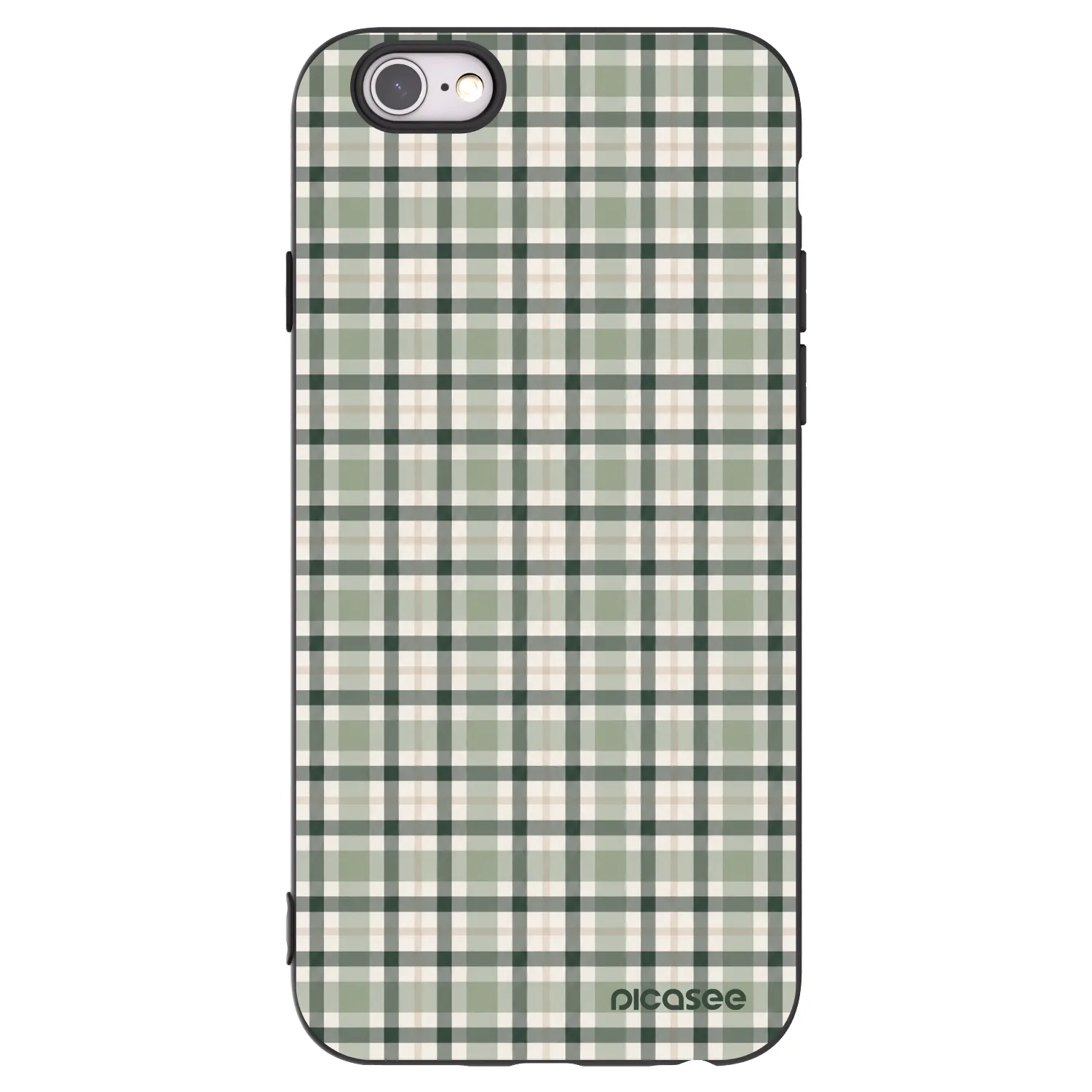 Picasee silikónový čierny obal pre Apple iPhone 6/6S - Sage Tartan