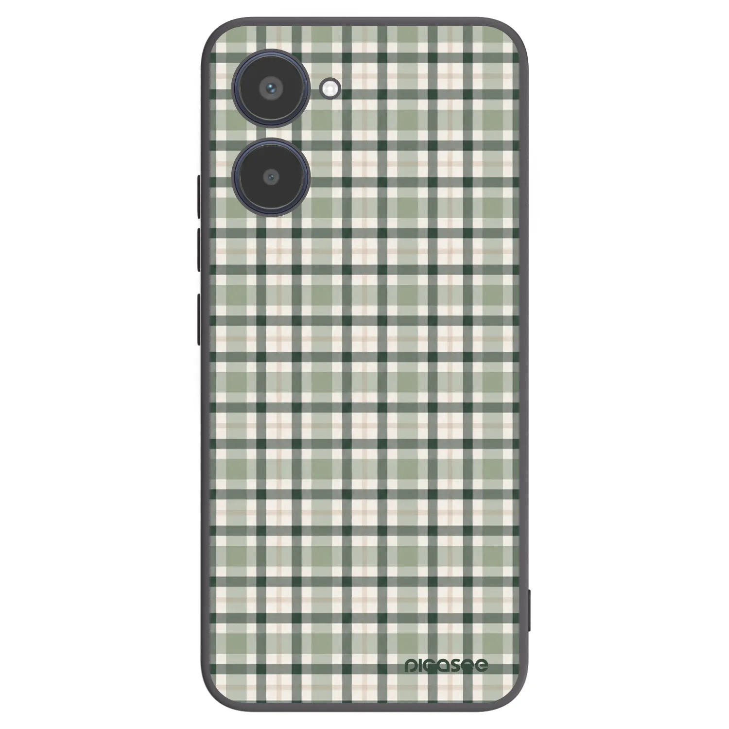 Picasee silikónový čierny obal pre Realme 10 4G - Sage Tartan