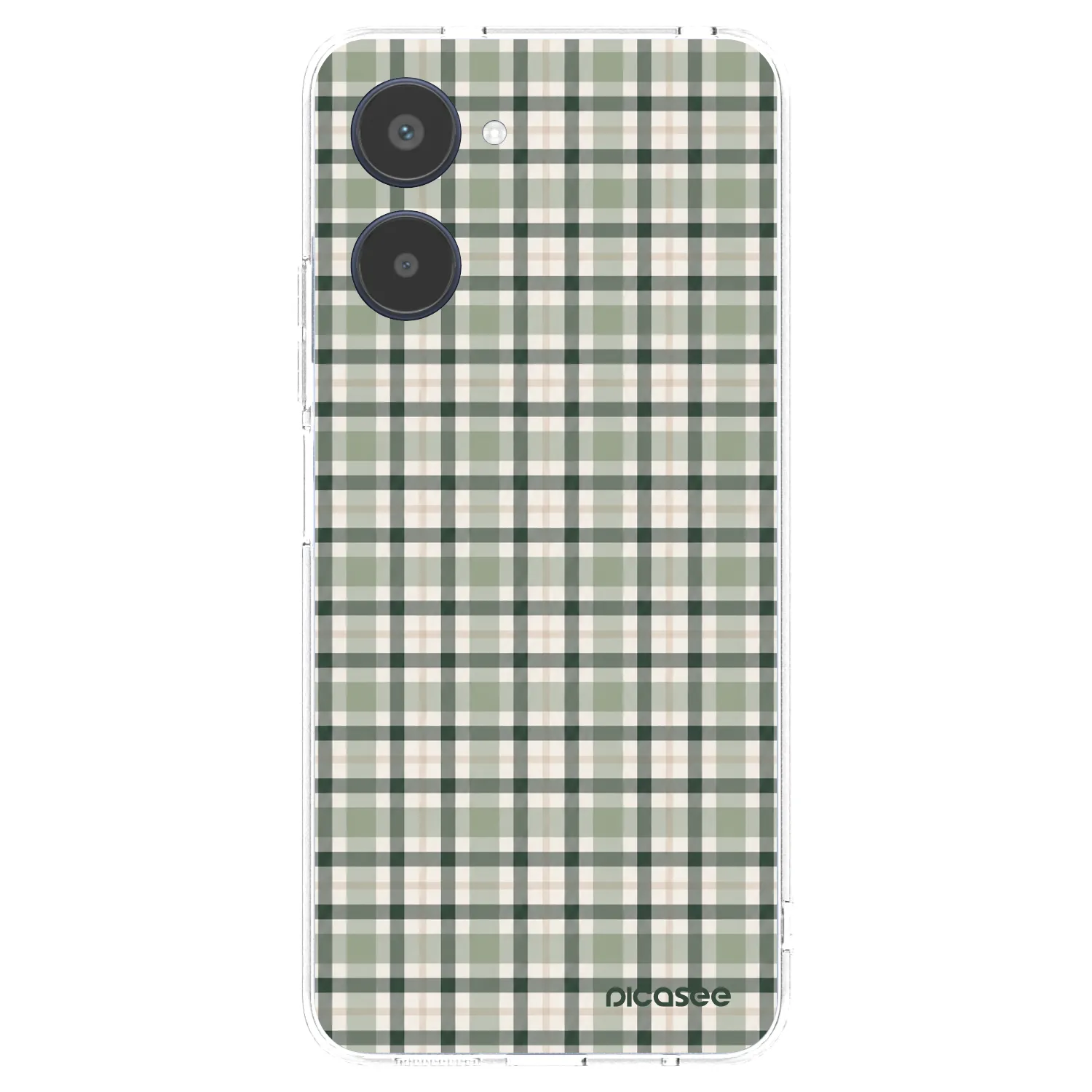 Picasee silikónový prehľadný obal pre Realme 10 4G - Sage Tartan