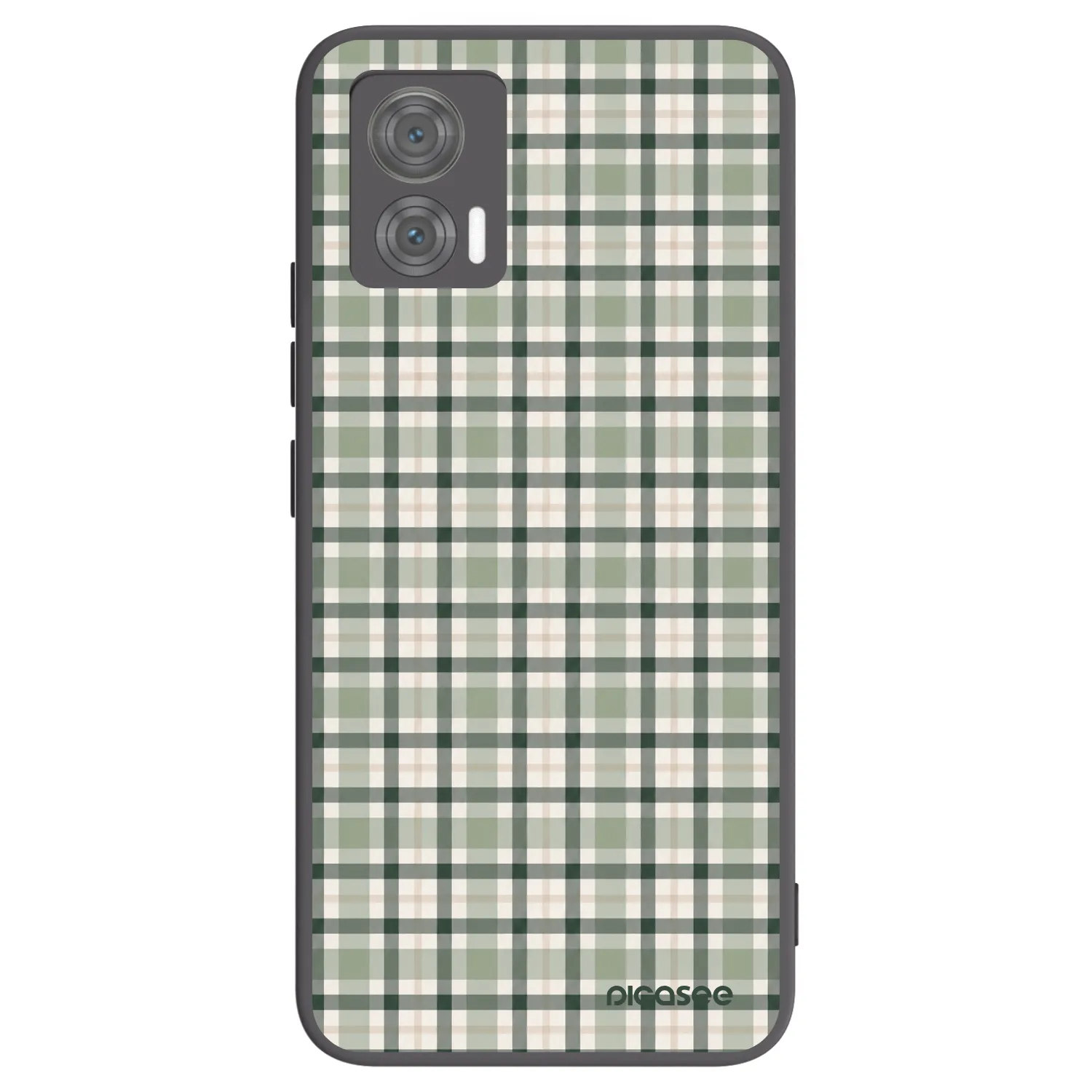 Picasee silikónový čierny obal pre Motorola Edge 30 Neo - Sage Tartan