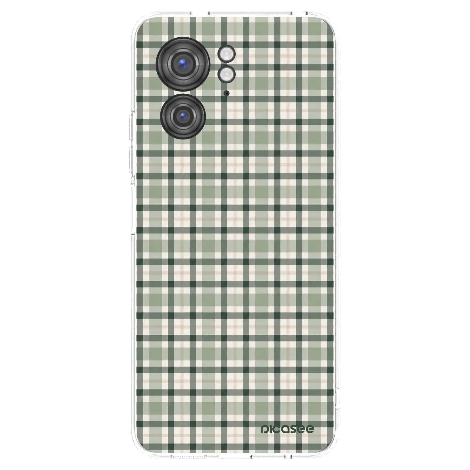 Picasee silikónový prehľadný obal pre Motorola Edge 40 - Sage Tartan