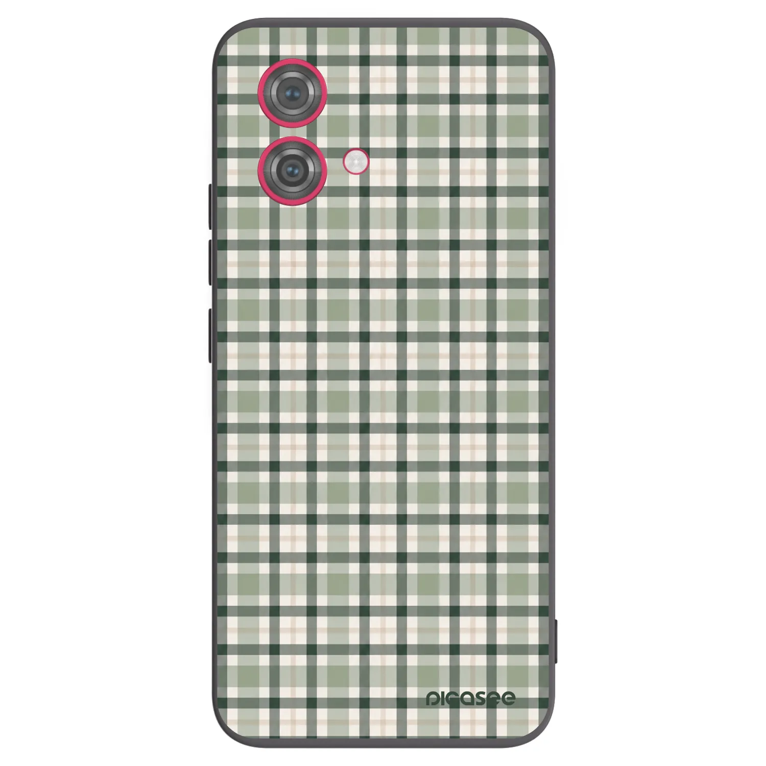 Picasee silikónový čierny obal pre Motorola Moto G84 5G - Sage Tartan