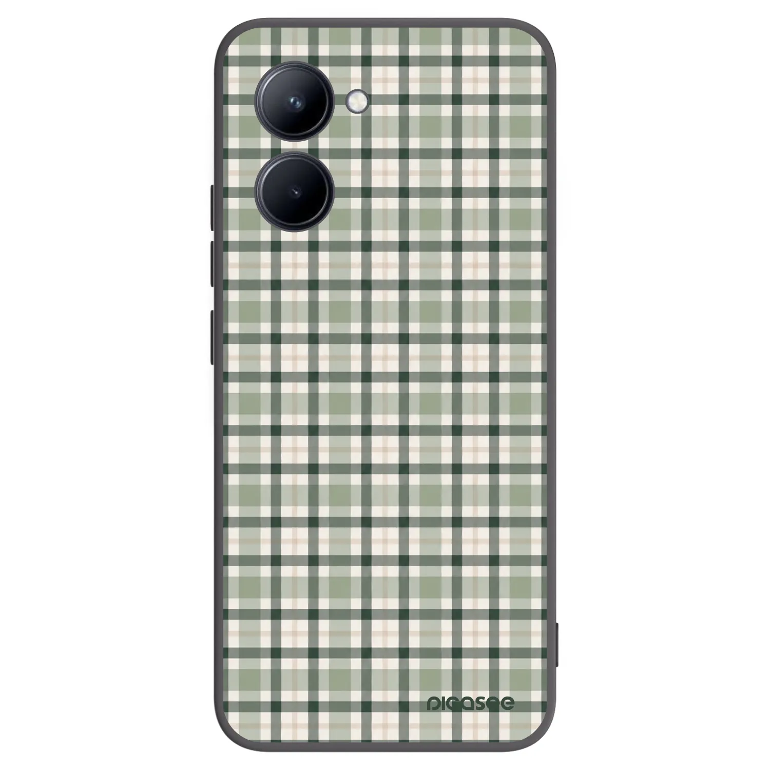 Picasee silikónový čierny obal pre Realme C33 (2023) - Sage Tartan