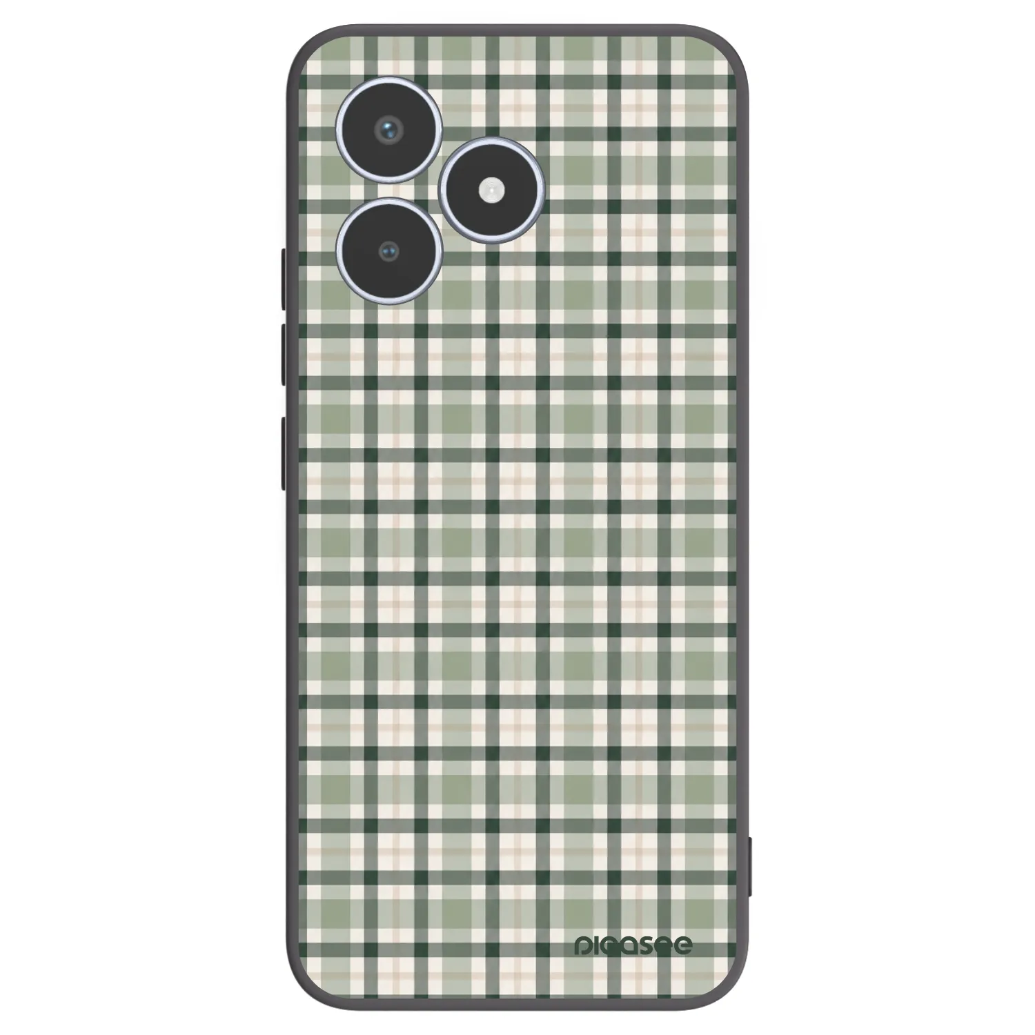 Picasee silikónový čierny obal pre Realme C53 - Sage Tartan