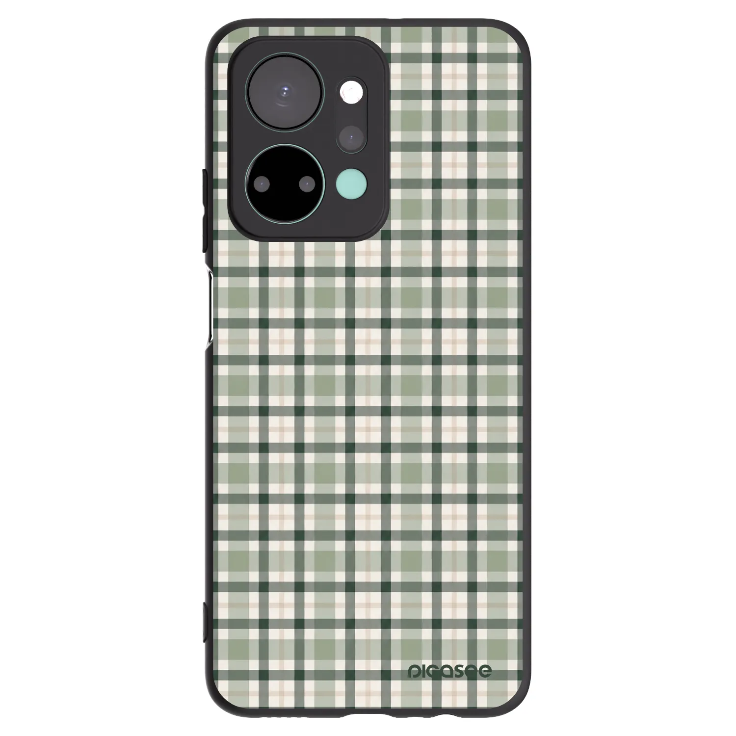 Picasee silikónový čierny obal pre Honor X7a - Sage Tartan
