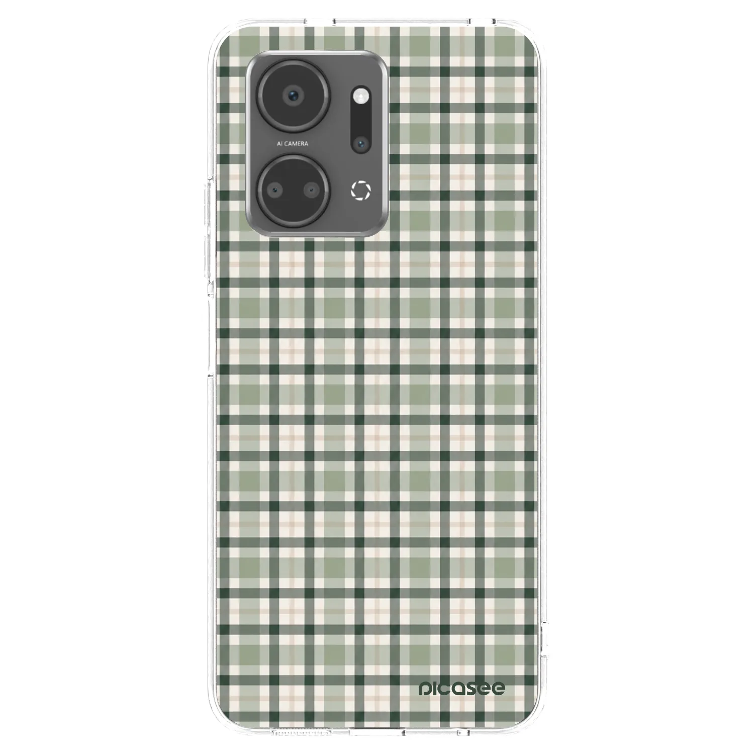 Picasee silikónový prehľadný obal pre Honor X7a - Sage Tartan