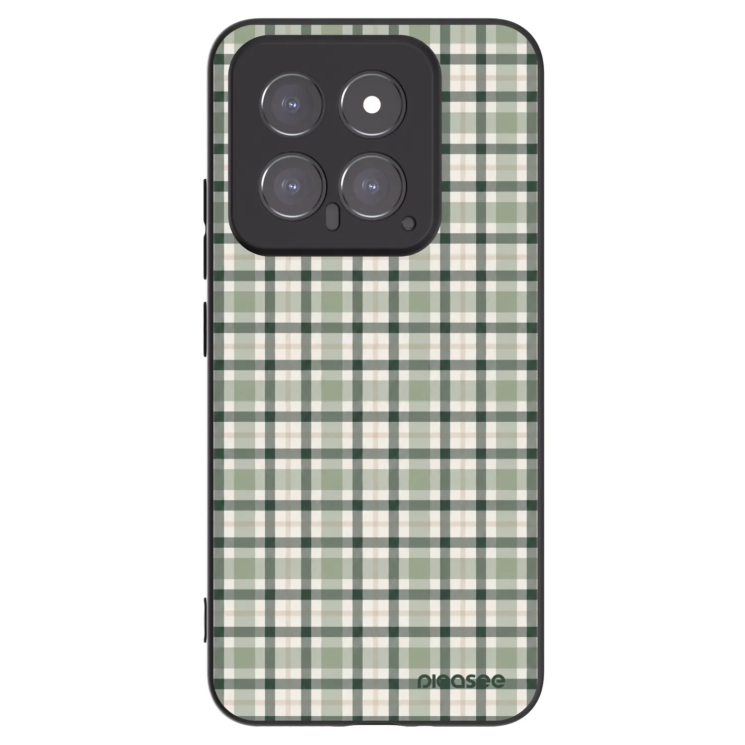 Picasee silikónový čierny obal pre Xiaomi 14 - Sage Tartan