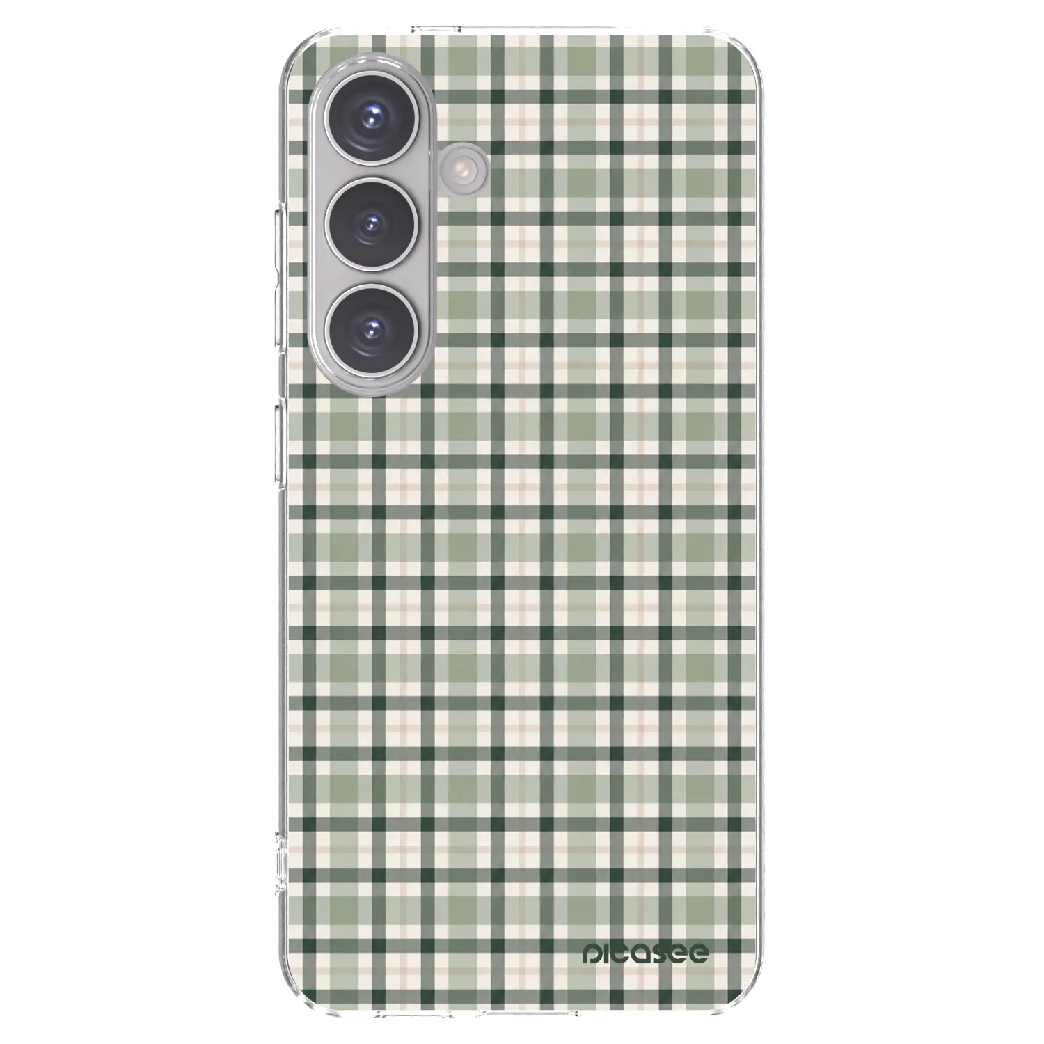 Picasee silikónový prehľadný obal pre Samsung Galaxy S24 S921B 5G - Sage Tartan