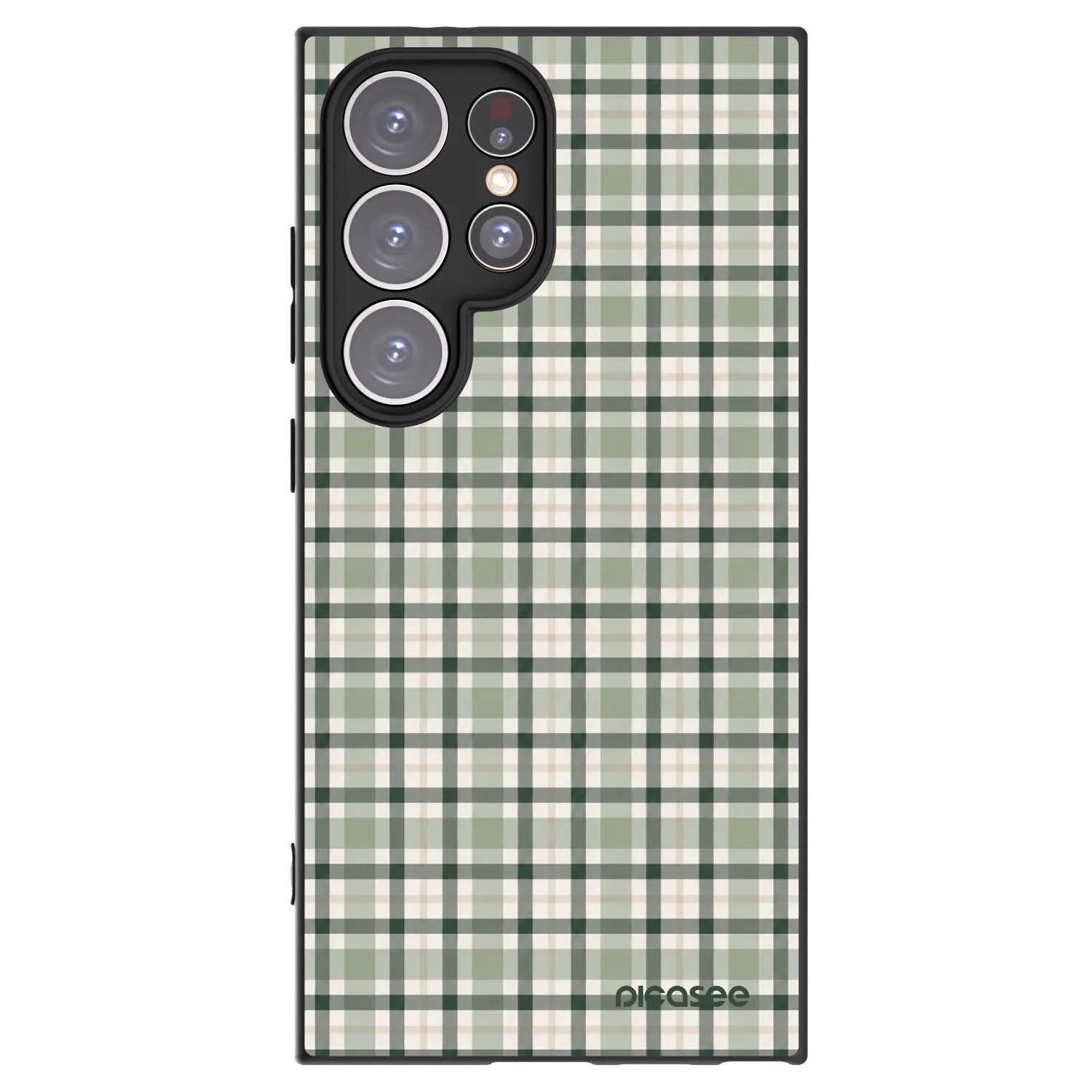 Picasee silikónový čierny obal pre Samsung Galaxy S24 Ultra S928B 5G - Sage Tartan