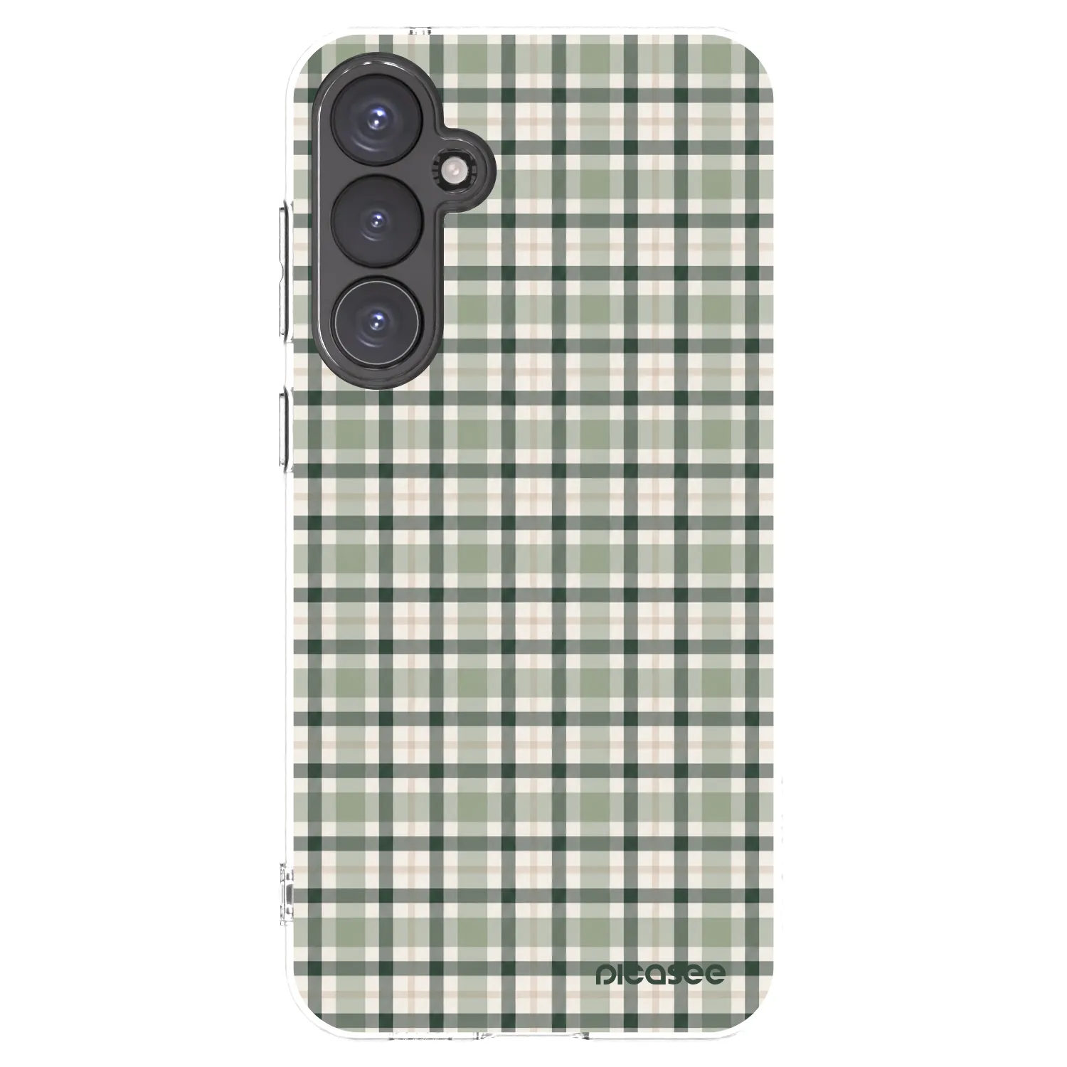 Picasee silikónový prehľadný obal pre Samsung Galaxy S23 FE S711B - Sage Tartan