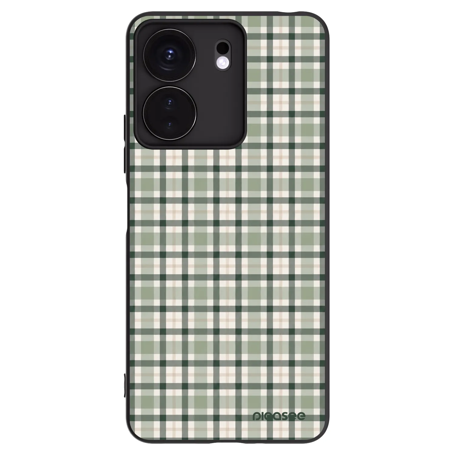 Picasee silikónový čierny obal pre Xiaomi Redmi 13C 4G - Sage Tartan