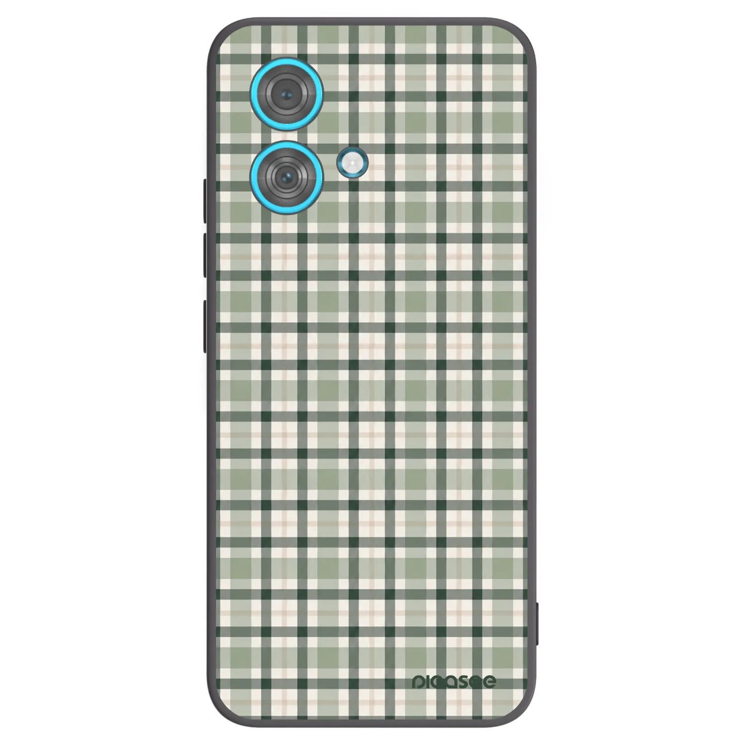 Picasee silikónový čierny obal pre Motorola Edge 40 Neo - Sage Tartan