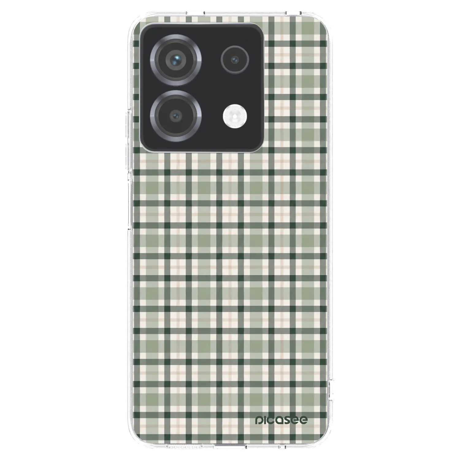 Picasee silikónový prehľadný obal pre Xiaomi Poco X6 - Sage Tartan