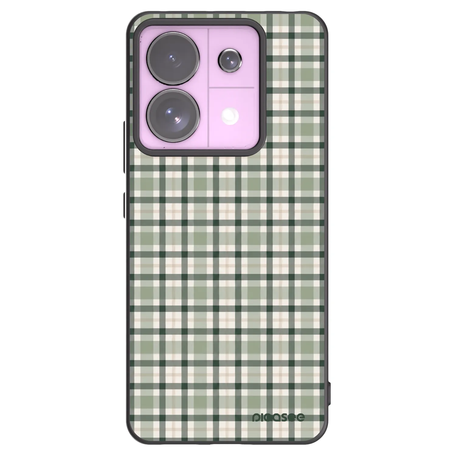 Picasee silikónový čierny obal pre Xiaomi Redmi Note 13 Pro 5G - Sage Tartan