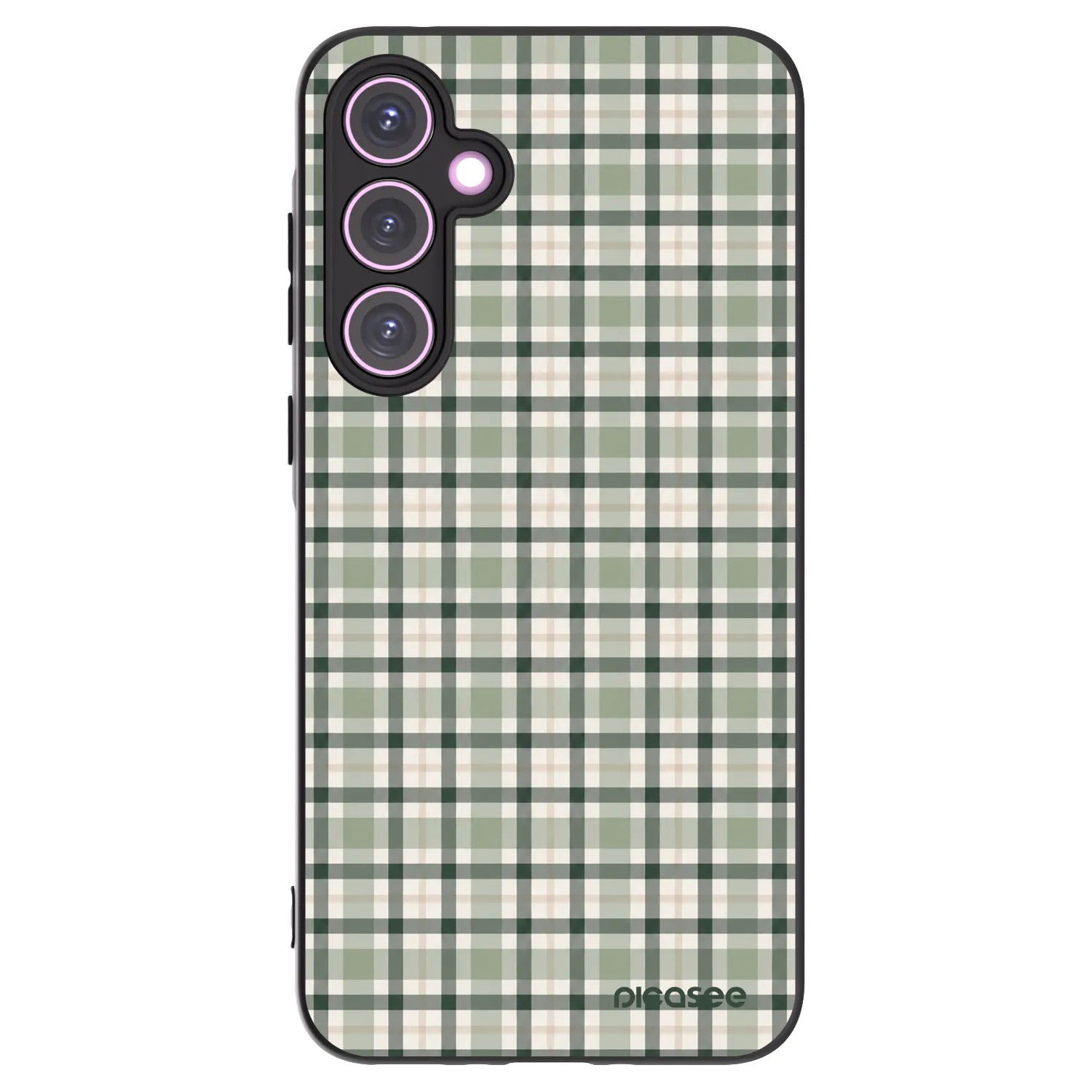 Picasee silikónový čierny obal pre Samsung Galaxy A35 5G A356B - Sage Tartan