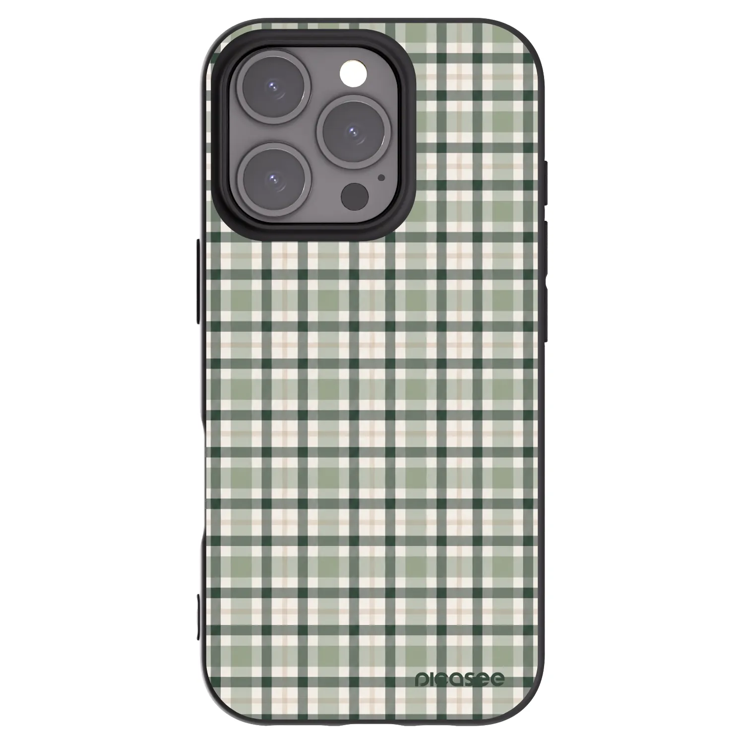 Picasee silikónový čierny obal pre Apple iPhone 16 Pro - Sage Tartan