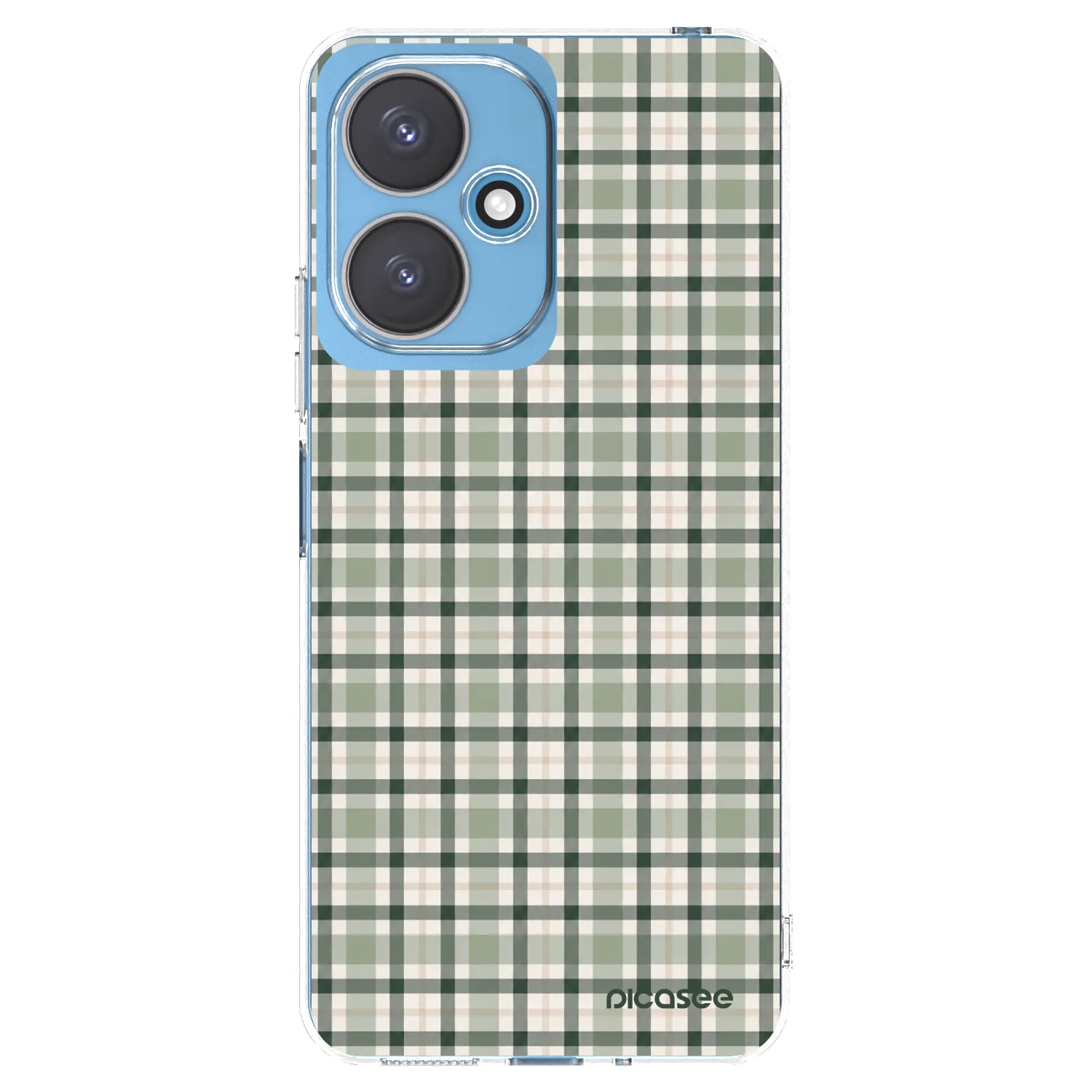 Picasee silikónový prehľadný obal pre Xiaomi Redmi 13C 5G - Sage Tartan