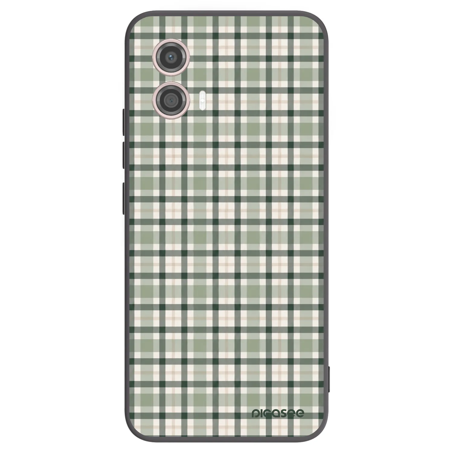 Picasee silikónový čierny obal pre Motorola Moto G53 5G - Sage Tartan