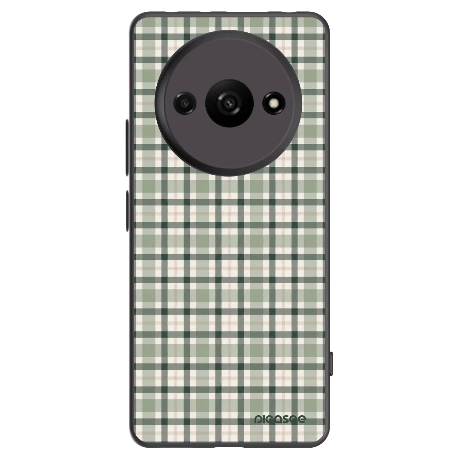 Picasee silikónový čierny obal pre Xiaomi Redmi A3 - Sage Tartan