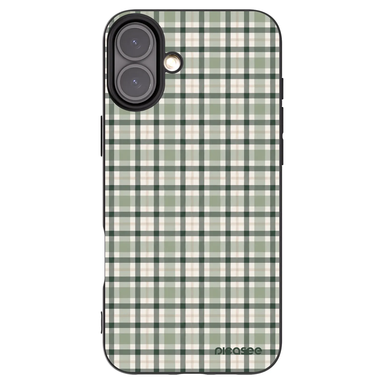 Picasee silikónový čierny obal pre Apple iPhone 16 Plus - Sage Tartan