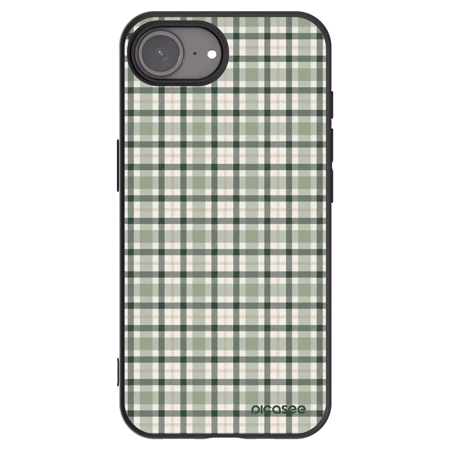 Picasee silikónový čierny obal pre Apple iPhone 16e - Sage Tartan