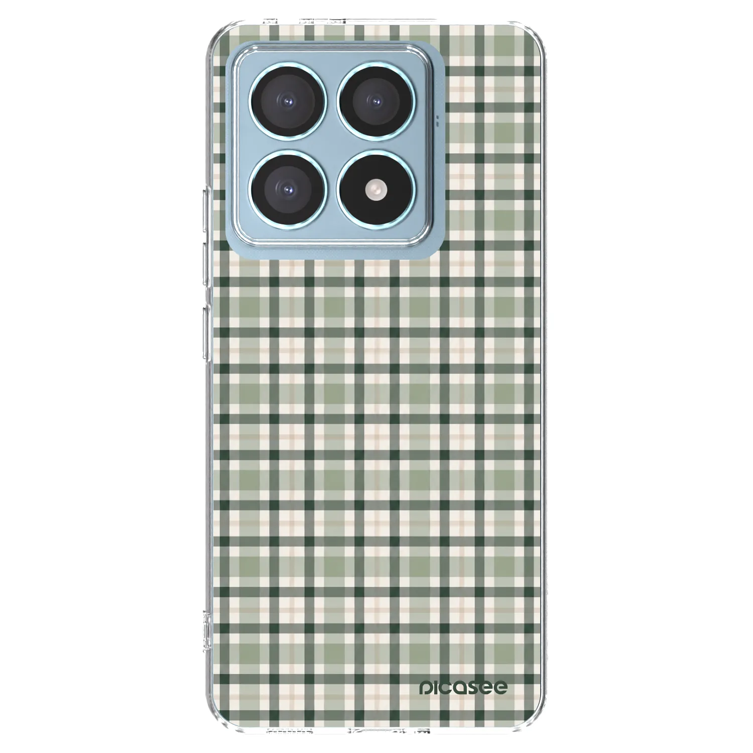 Picasee silikónový prehľadný obal pre Xiaomi 14T Pro - Sage Tartan