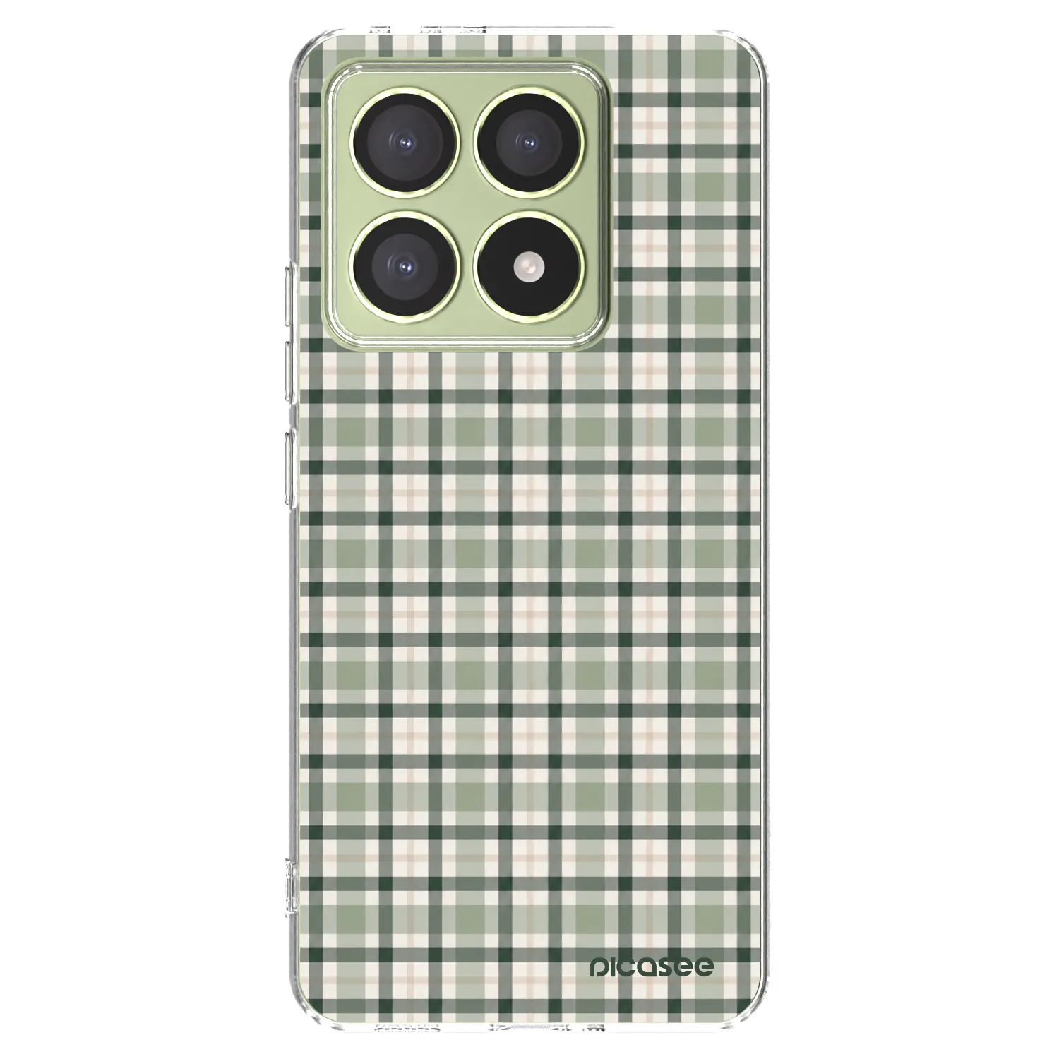 Picasee silikónový prehľadný obal pre Xiaomi 14T - Sage Tartan