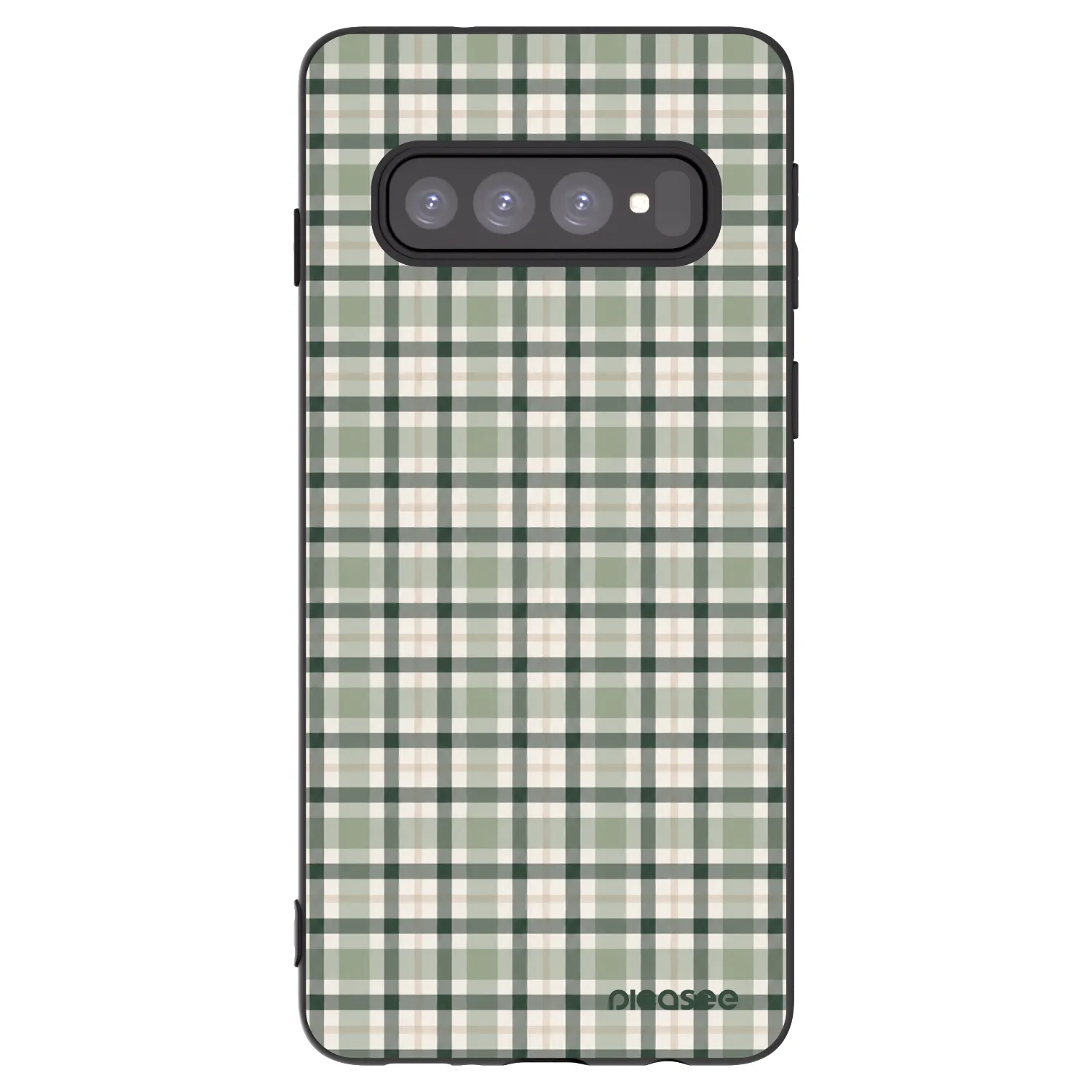 Picasee silikónový čierny obal pre Samsung Galaxy S10 G973 - Sage Tartan