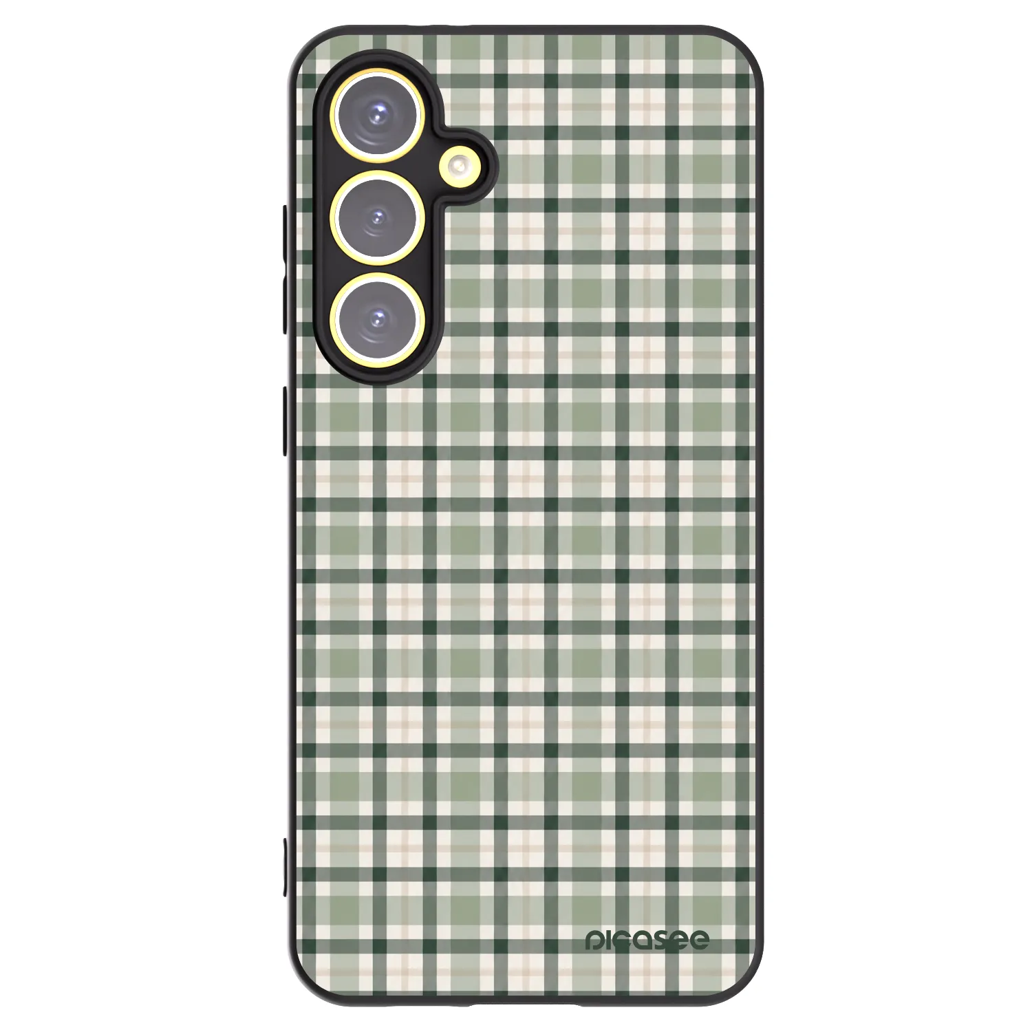 Picasee silikónový čierny obal pre Samsung Galaxy S24 FE S721B - Sage Tartan