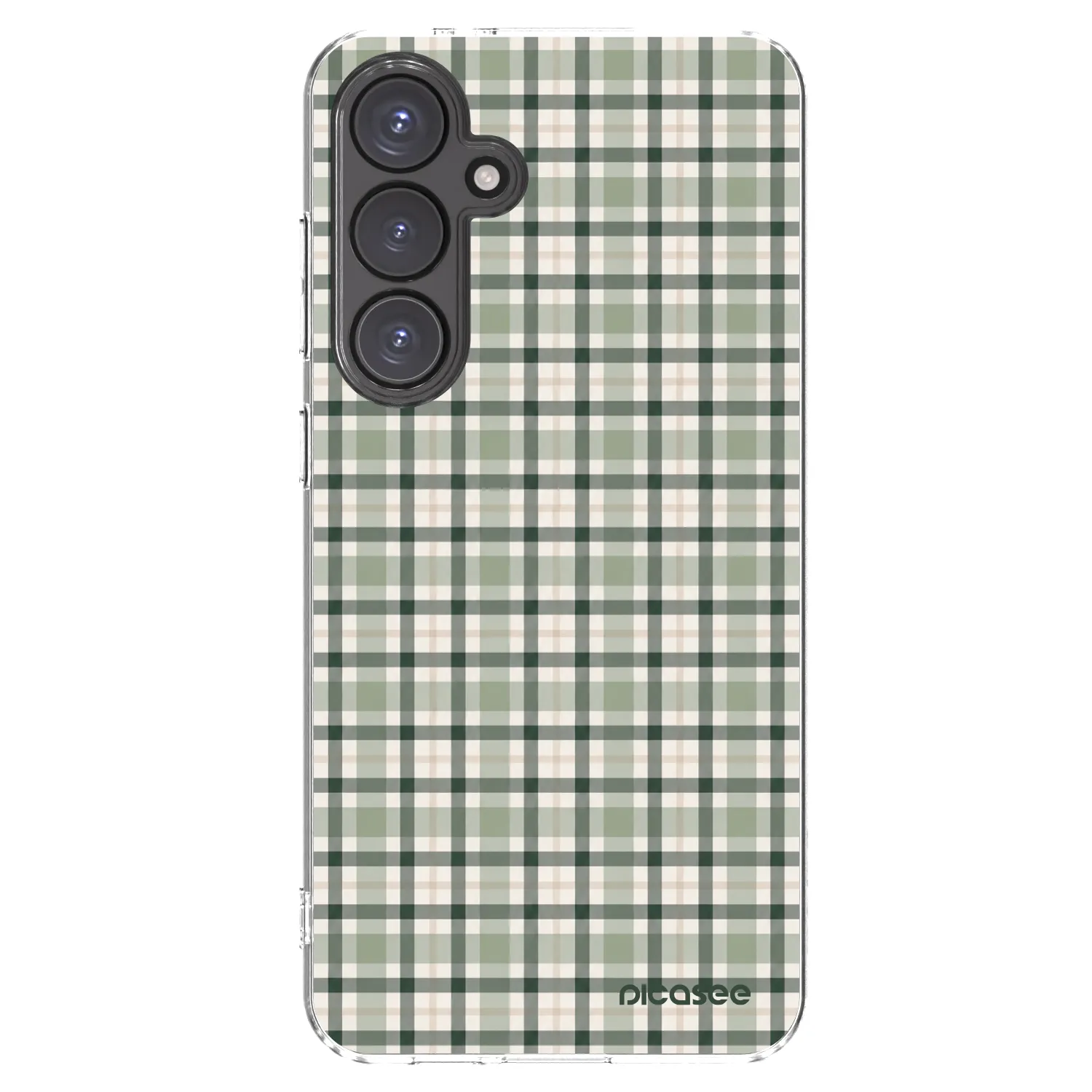 Picasee silikónový prehľadný obal pre Samsung Galaxy S24 FE S721B - Sage Tartan