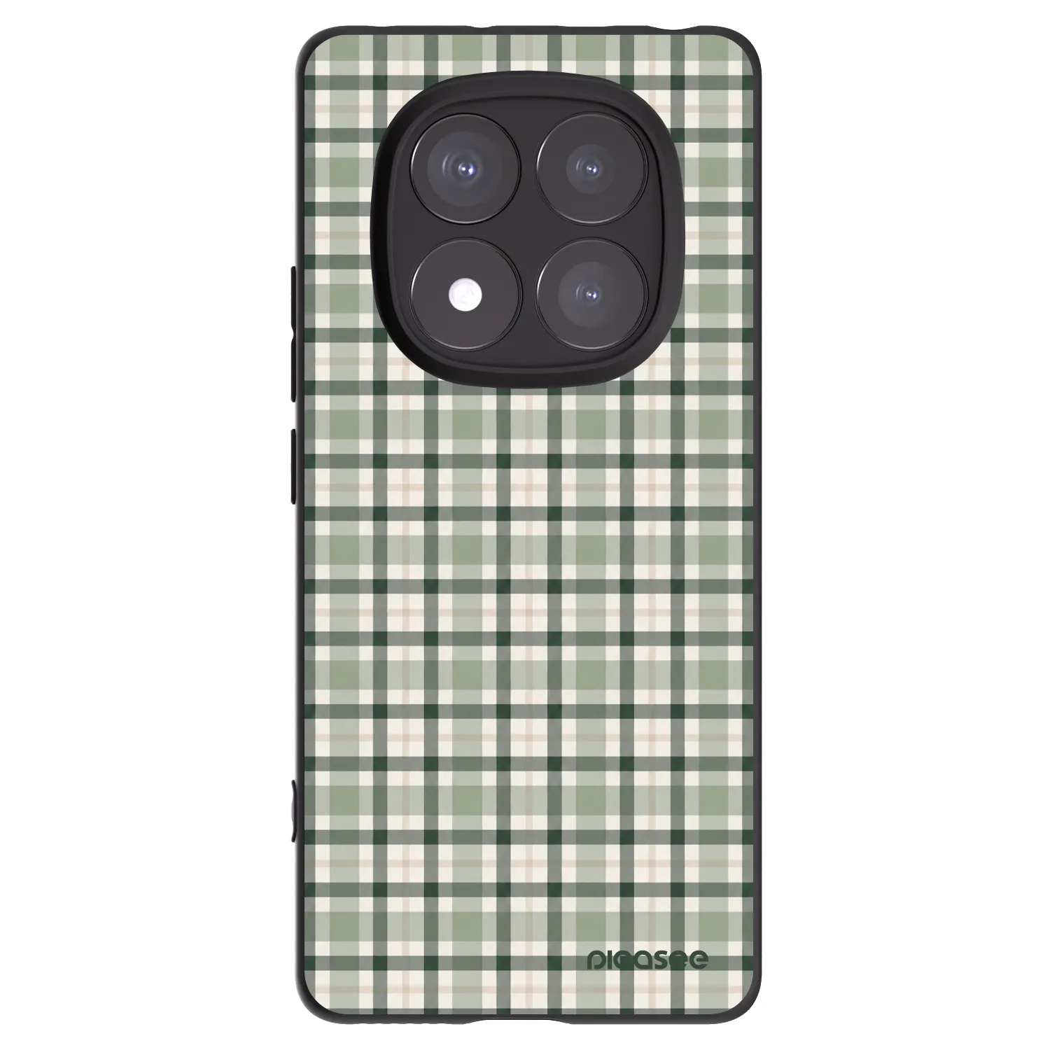 Picasee silikónový čierny obal pre Xiaomi Redmi Note 14 Pro 5G - Sage Tartan
