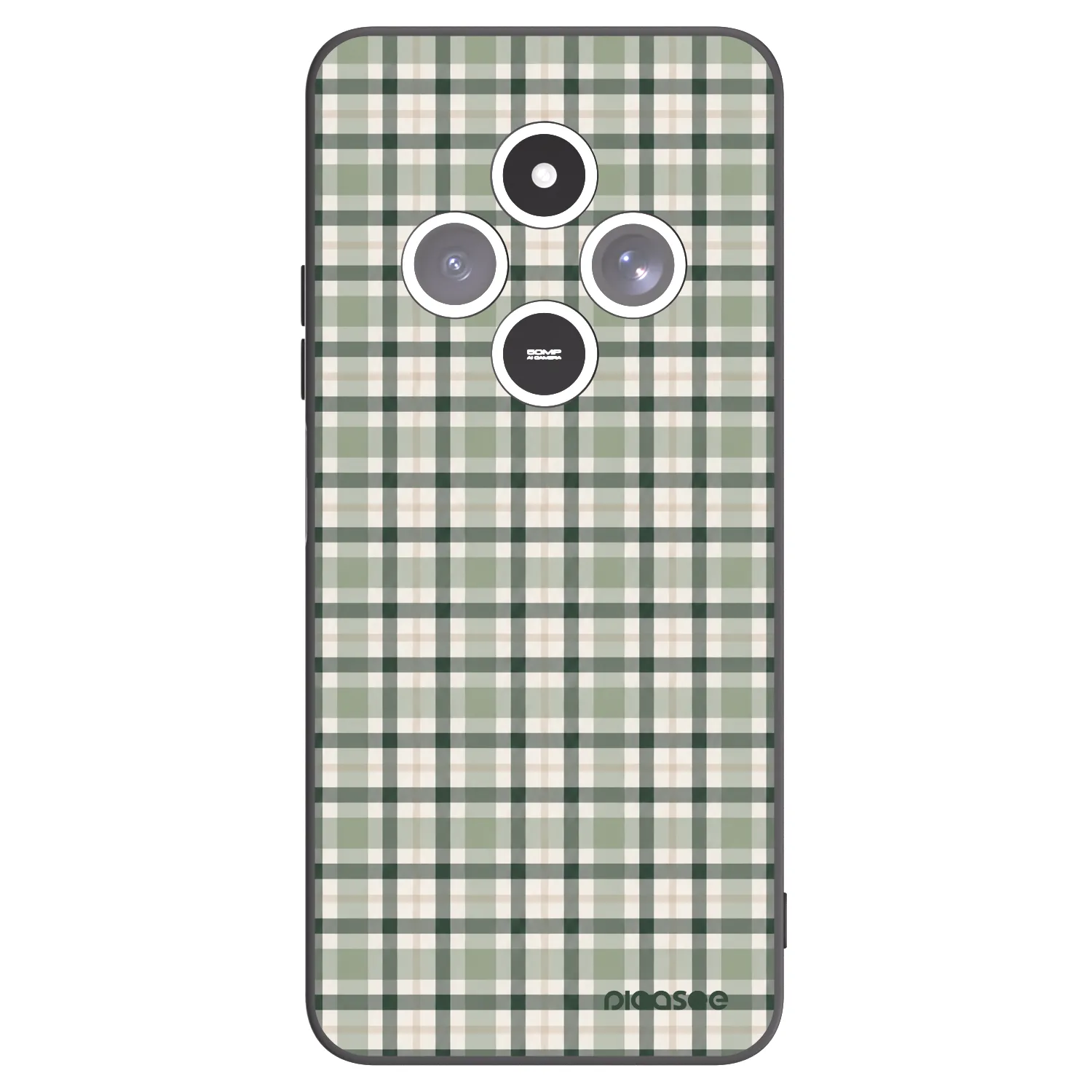 Picasee silikónový čierny obal pre Xiaomi Redmi 14C - Sage Tartan