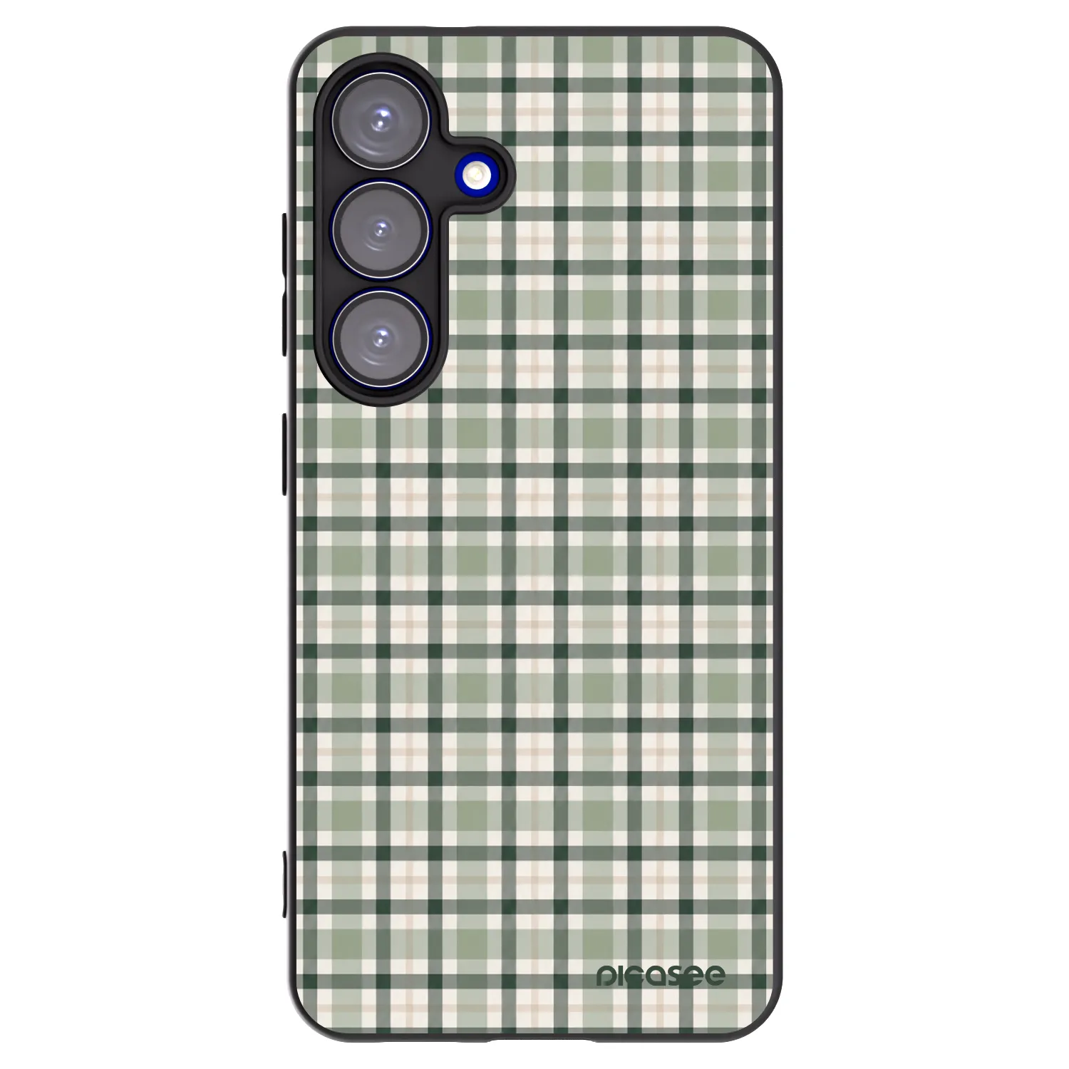 Picasee silikónový čierny obal pre Samsung Galaxy S25 5G - Sage Tartan