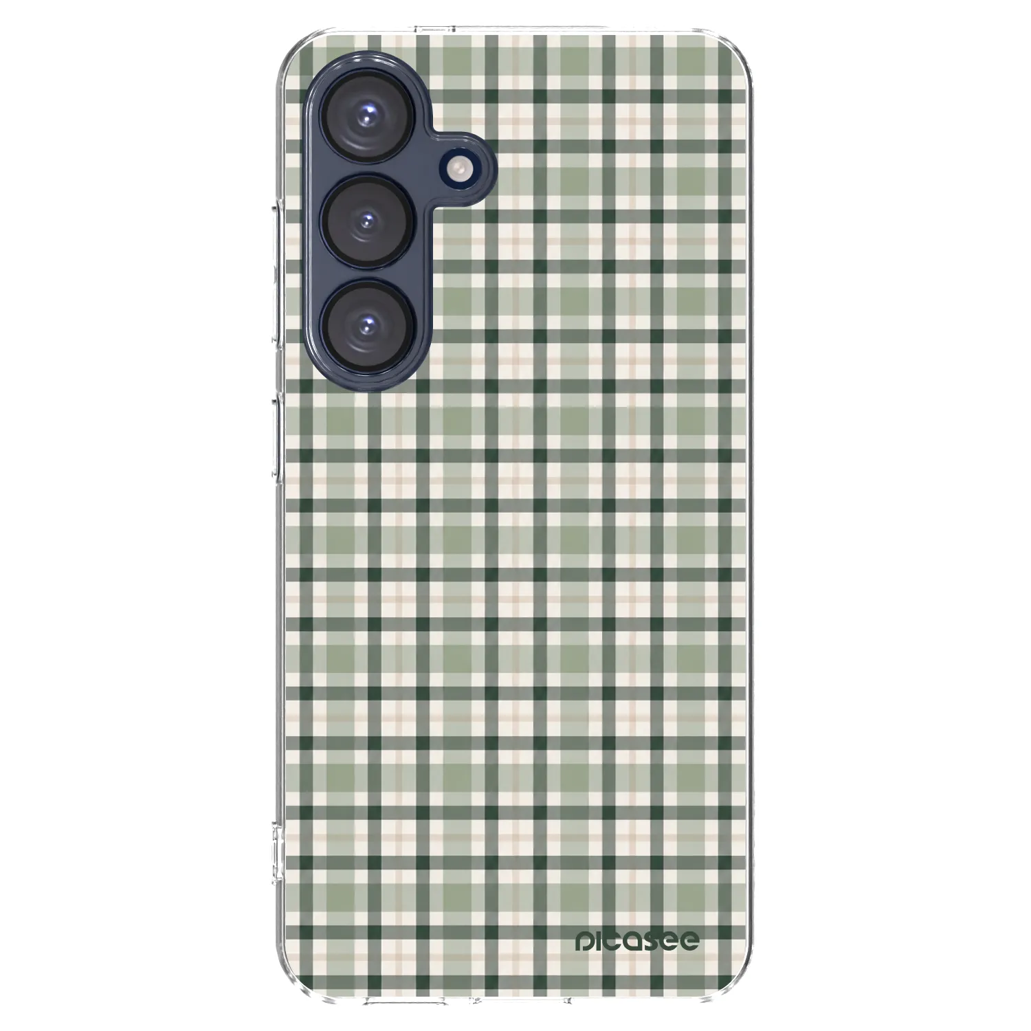 Picasee silikónový prehľadný obal pre Samsung Galaxy S25 5G - Sage Tartan