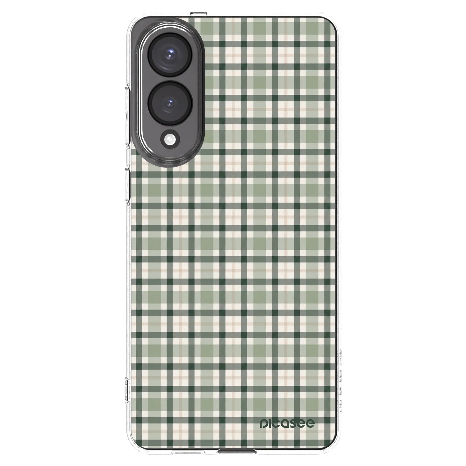 Picasee silikónový prehľadný obal pre Samsung Galaxy S25 Edge 5G - Sage Tartan